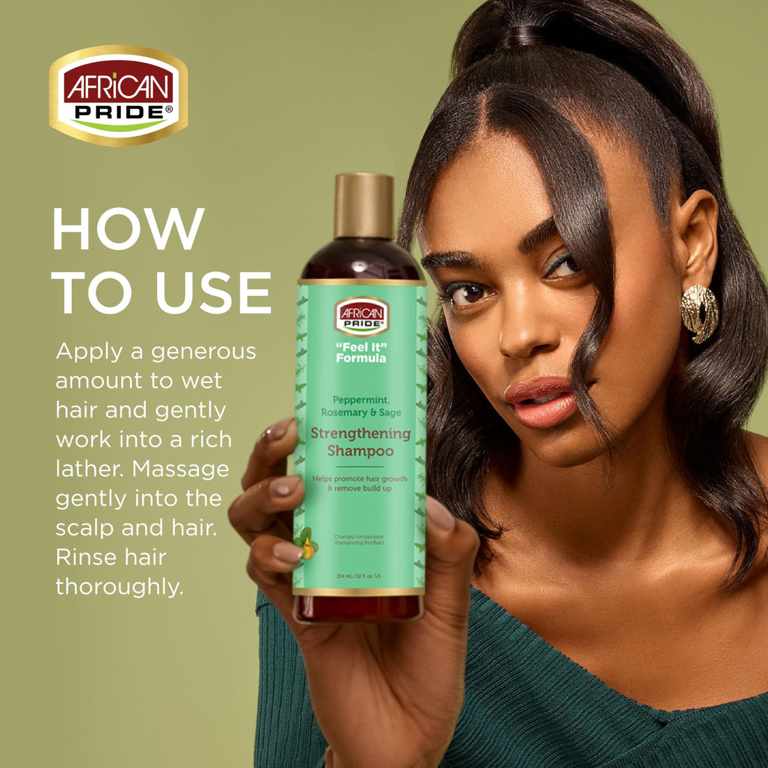 African Pride Feel It Formula Strengthening Shampoo - 12 fl oz