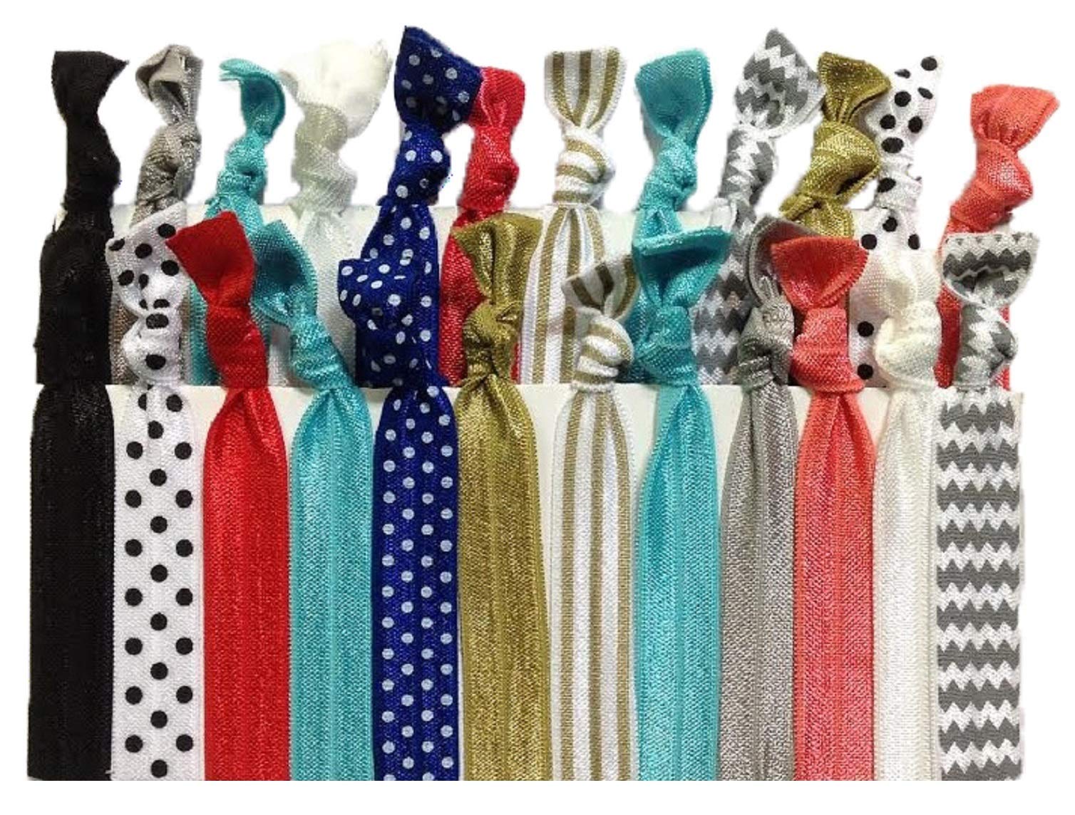 Kenz Laurenz Ribbon Hair Ties Holders (25 Hair Ties)