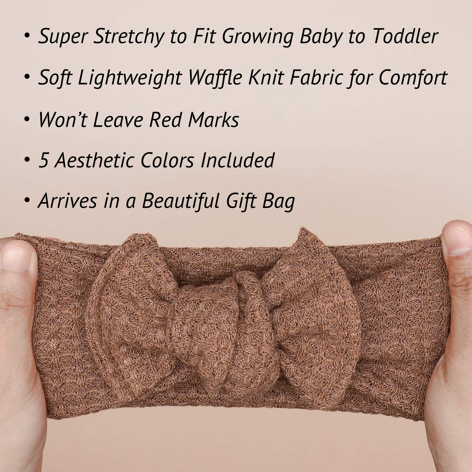 UeeSum Baby Girls Headbands with Bows Infant Toddler Headwrap Hair Accessories