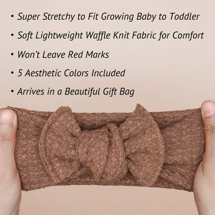 UeeSum Baby Girls Headbands with Bows Infant Toddler Headwrap Hair Accessories