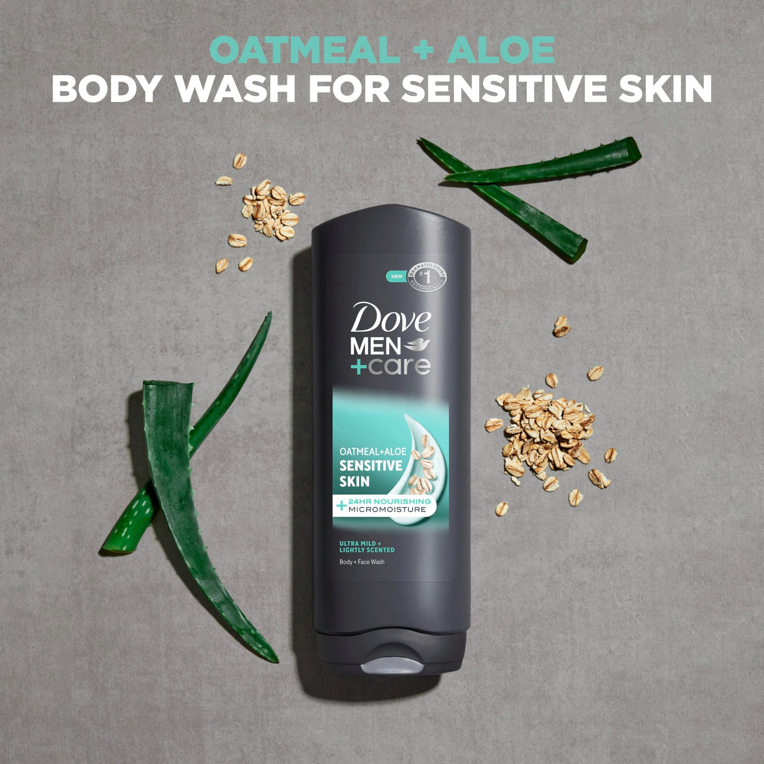 DOVE MEN + CARE Sensitive Skin Body & Face Wash 4 Count