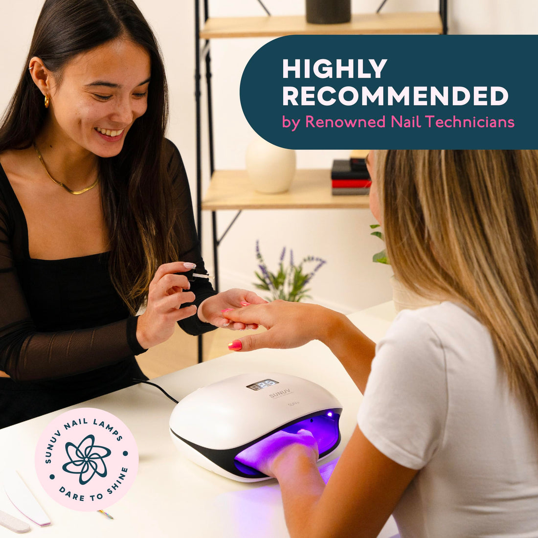 SUNUV 48W UV LED Nail Dryer for Gels Polish With Sensor (White)