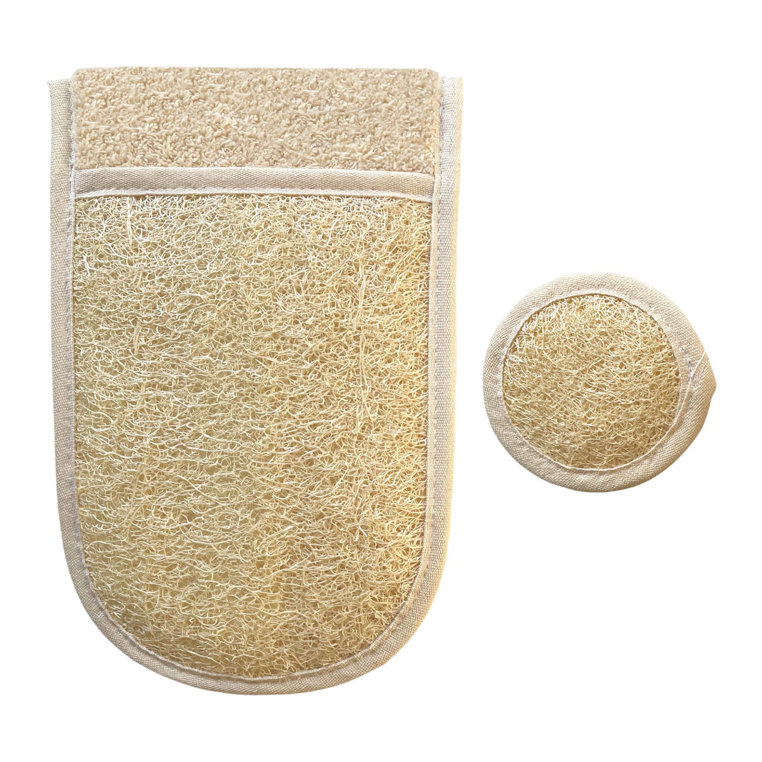 ILASLAN INTERNATIONAL, Premium Natural Loofah, Face and Body Scrubbers for Use in Shower, Dual Side, Egyptian Luffa, Bath Sponge, Eco Friendly Organic Loofa, Skin Care for Women and Men, 2 Piece Set