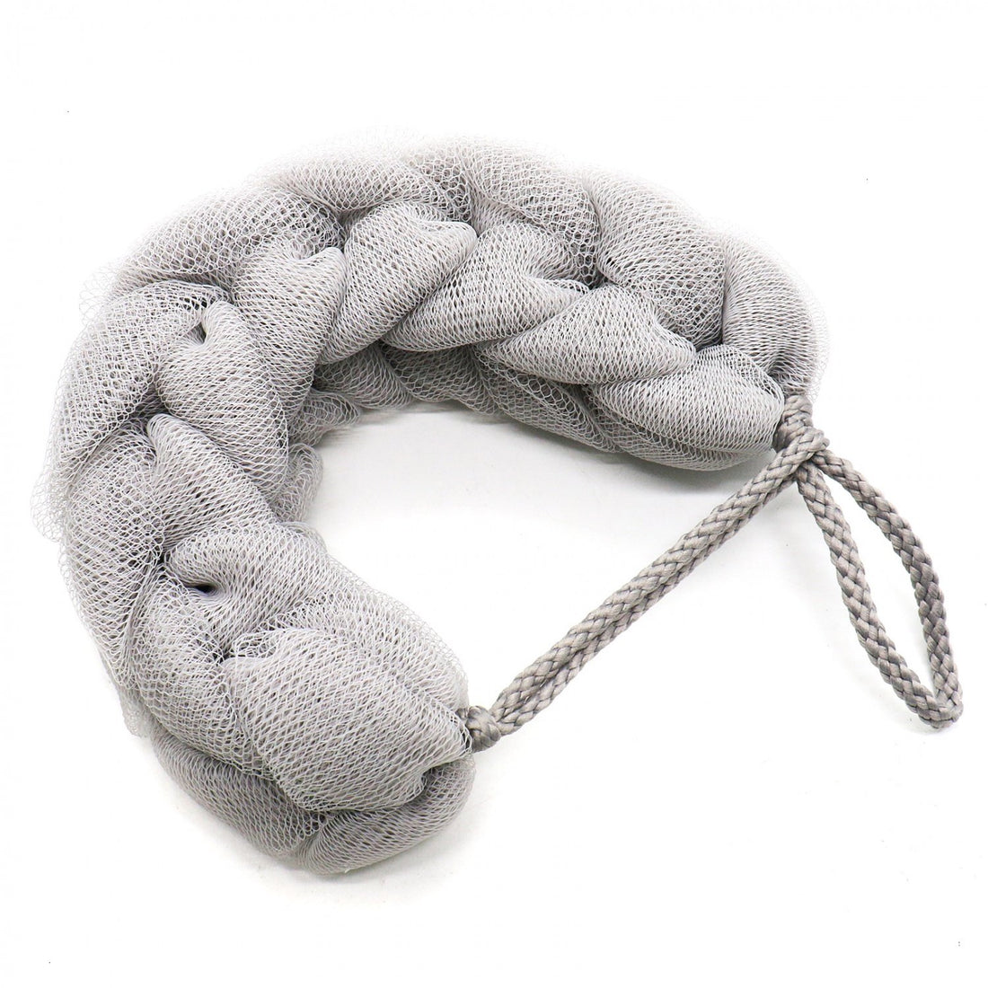 Huele 2 Pcs Exfoliating Bath Sponge Shower Pouf Loofah Back Scrubber Mesh Strap Skin Washer With Rope Handles