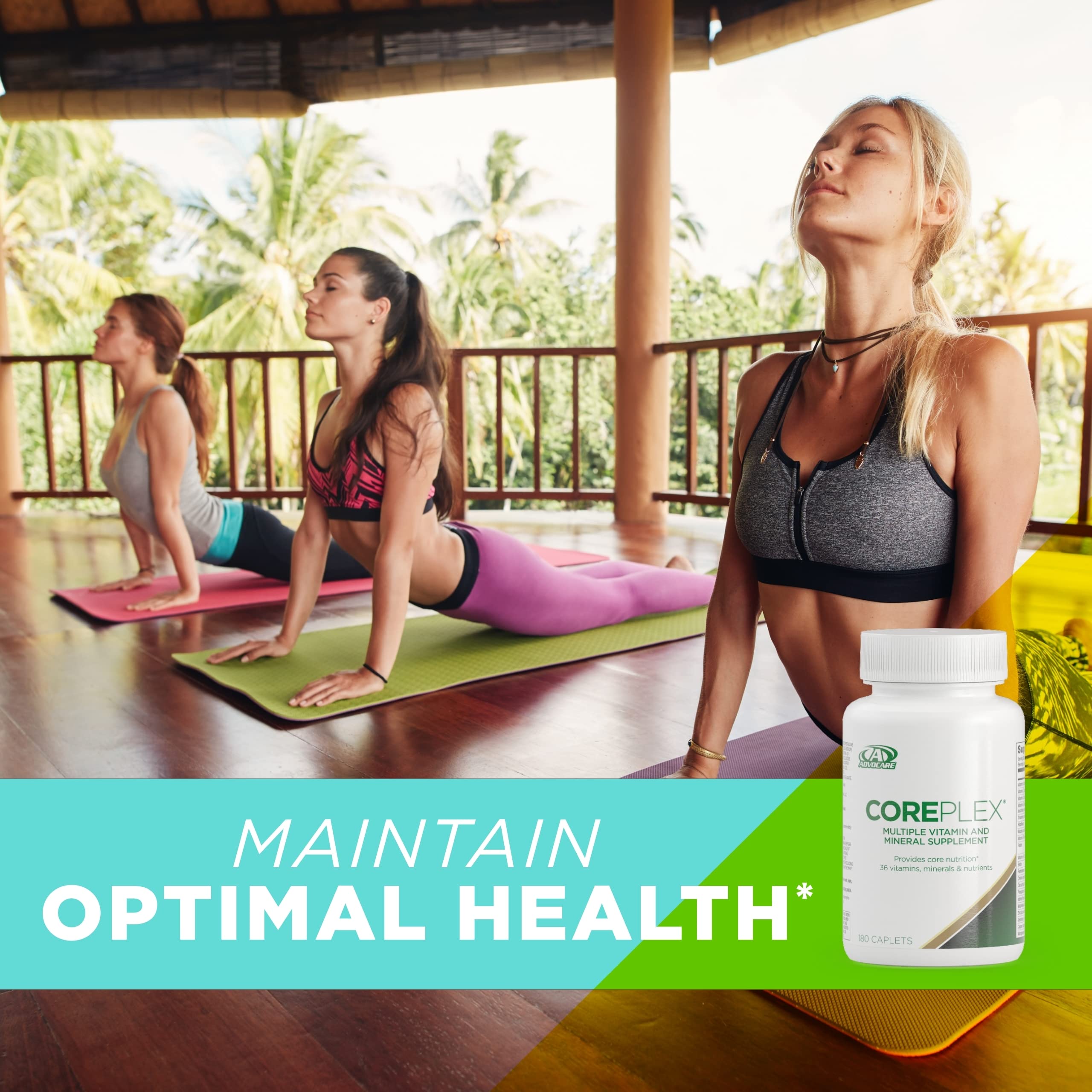 AdvoCare CorePlex - Daily Supplement with Vitamins & Minerals - Includes Vitamins A, C & E - Contains Magnesium, Zinc & Calcium - 180 Caplets