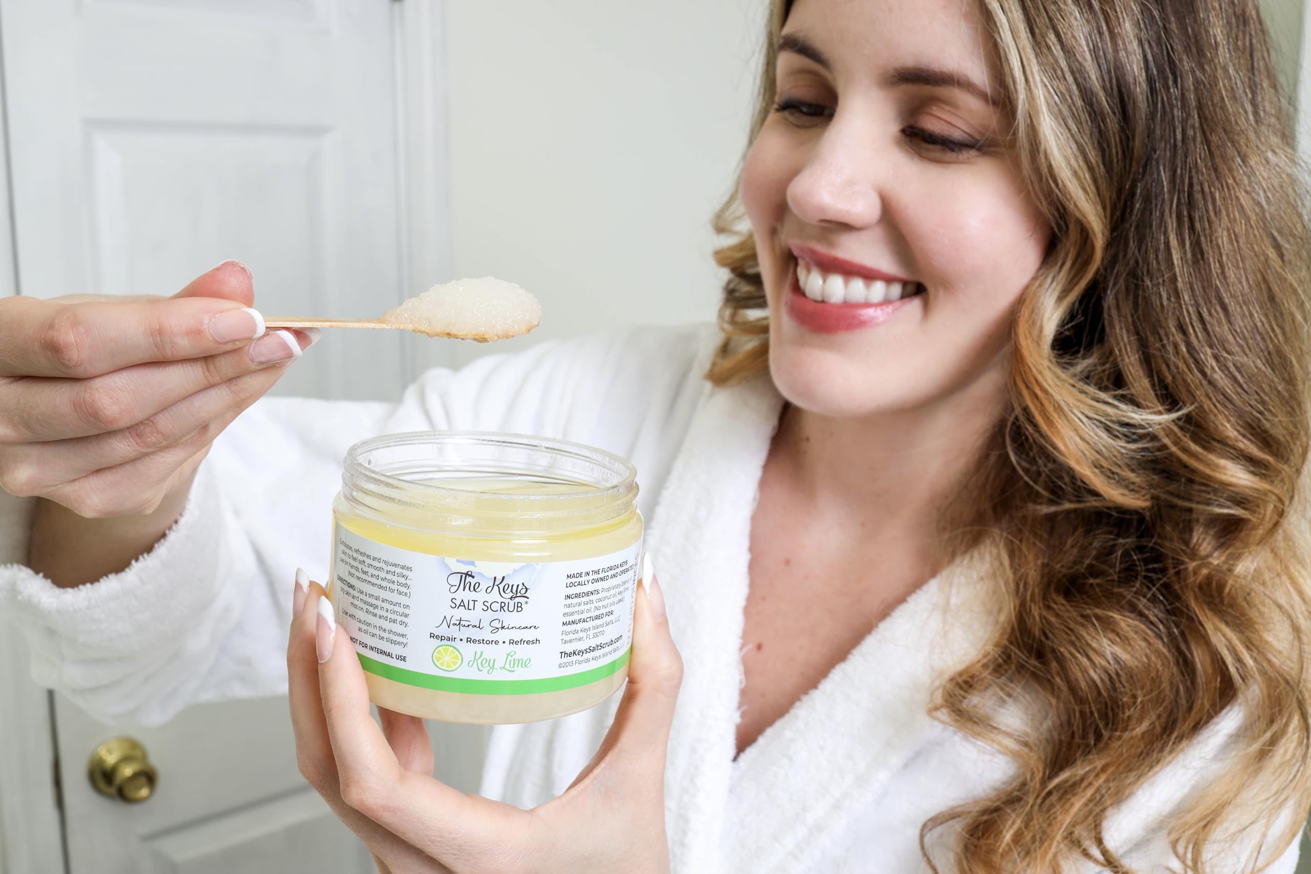 The Keys Salt Scrub. Florida Keys Salt Scrub (Key Lime, 12 oz)