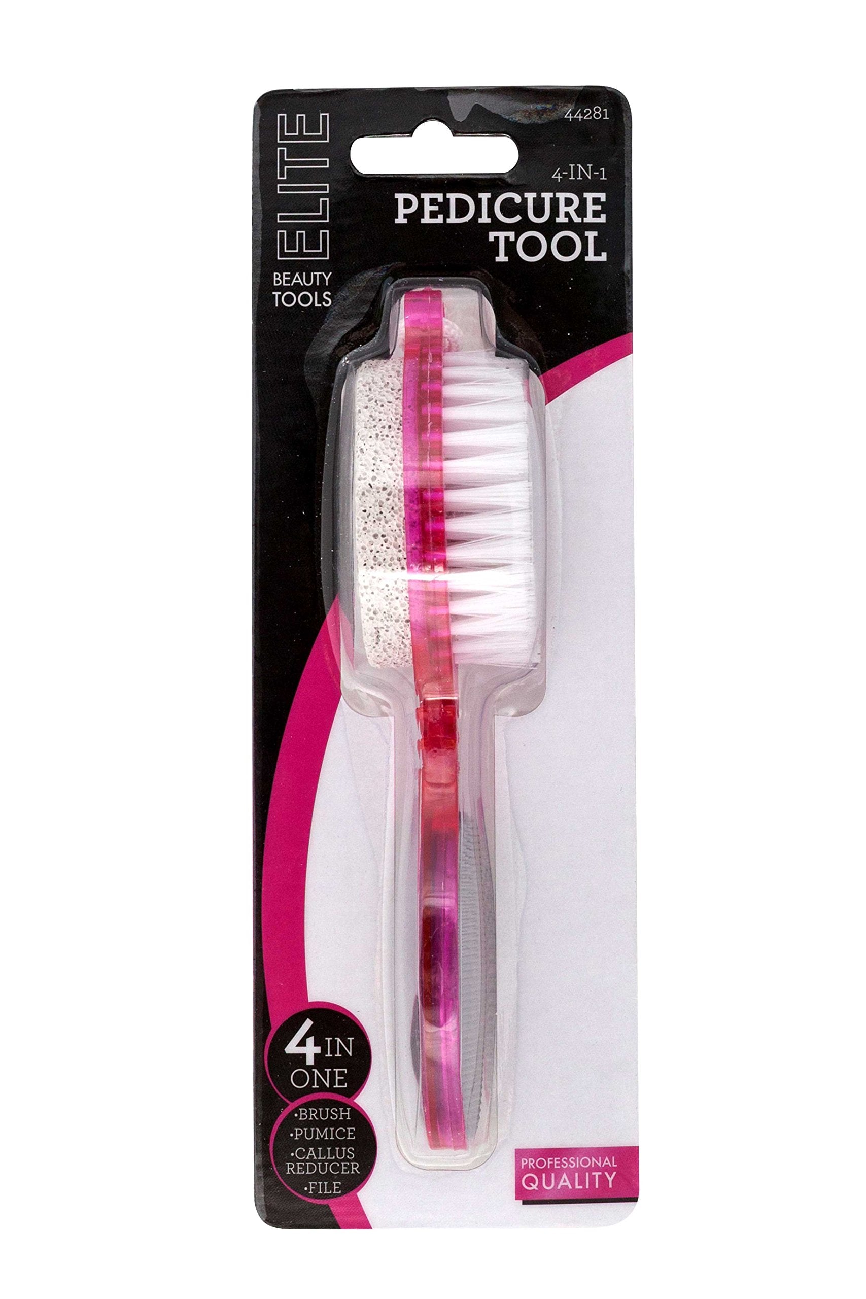 4-in-One Pedicure Tool: Brush Stone File