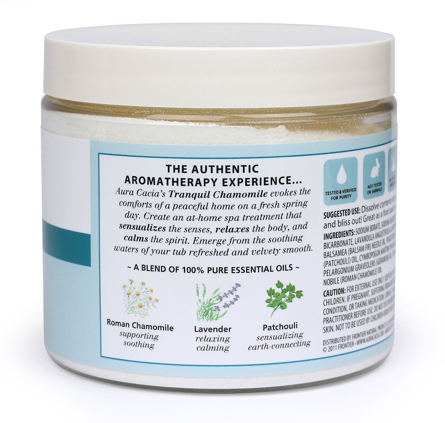 Aura Cacia Aromatherapy Mineral Bath, Tranquil Chamomile, 16 ounce jar (Pack of 2)