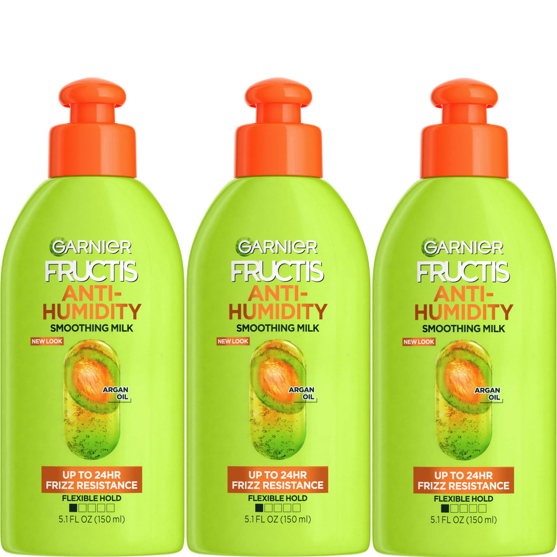 Garnier Hair Care Fructis Style Anti-Humidity Oil Smoothing Milk, 3 Count
