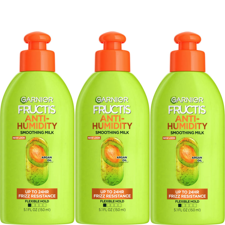 Garnier Hair Care Fructis Style Anti-Humidity Oil Smoothing Milk, 3 Count
