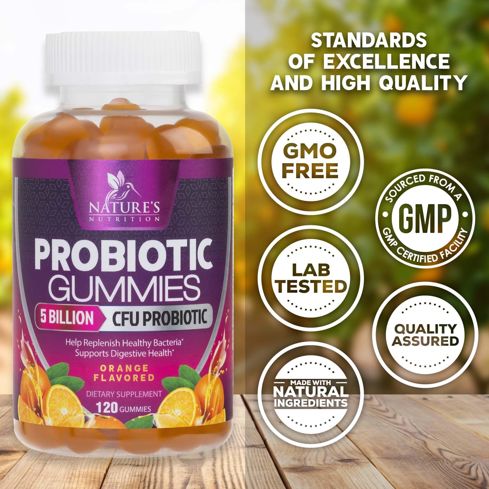 Probiotic Gummies for Women & Men's Digestive Health, 5 Billion CFU, Best Daily Probiotics Gummy for Vaginal, Immune Support & Gut Health, Supports Occasional Constipation Gas & Bloating, 120 Gummies