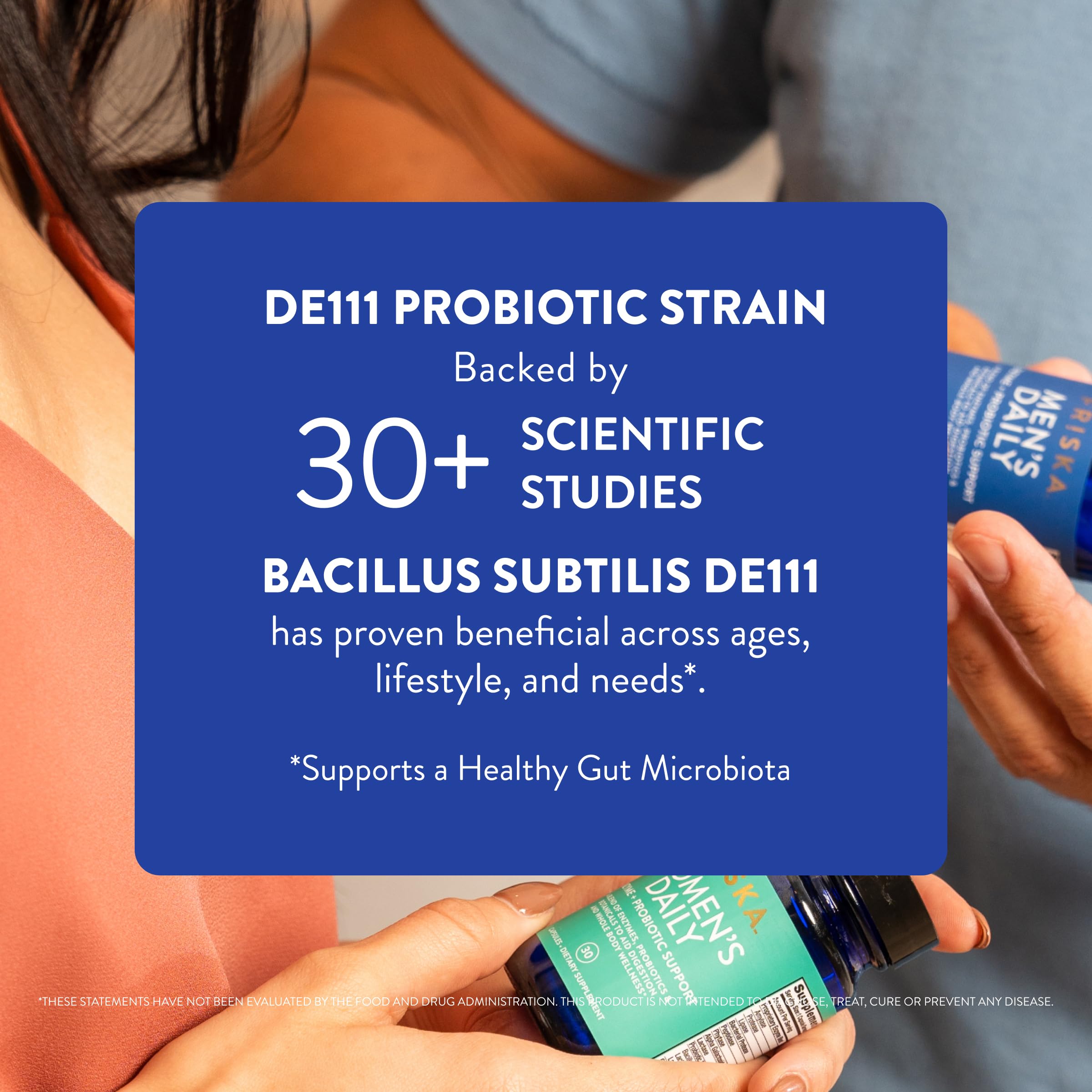 FRISKA Men’s Daily Digestive Enzyme and Probiotics Supplement, Natural Support for Male Digestive Health, Bloating, Gas, Indigestion Relief, Supports Gut Health, Lactase and B-Vitamins, 30 Capsules