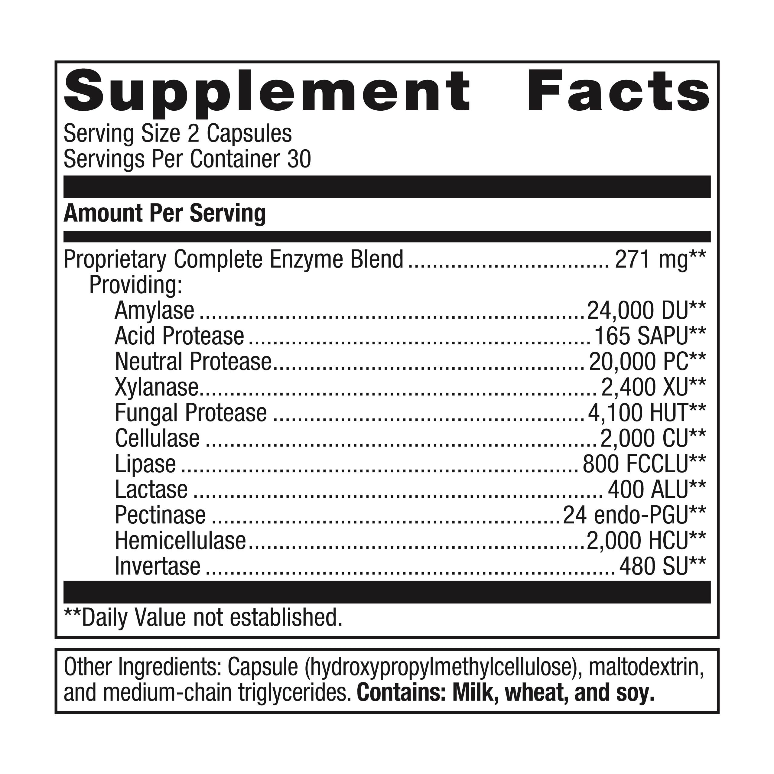 Metagenics SpectraZyme Complete Enzyme Complex - Digestive Enzymes Supplement - Digestive Health for Men & Women* - Non-GMO - 60 Capsules