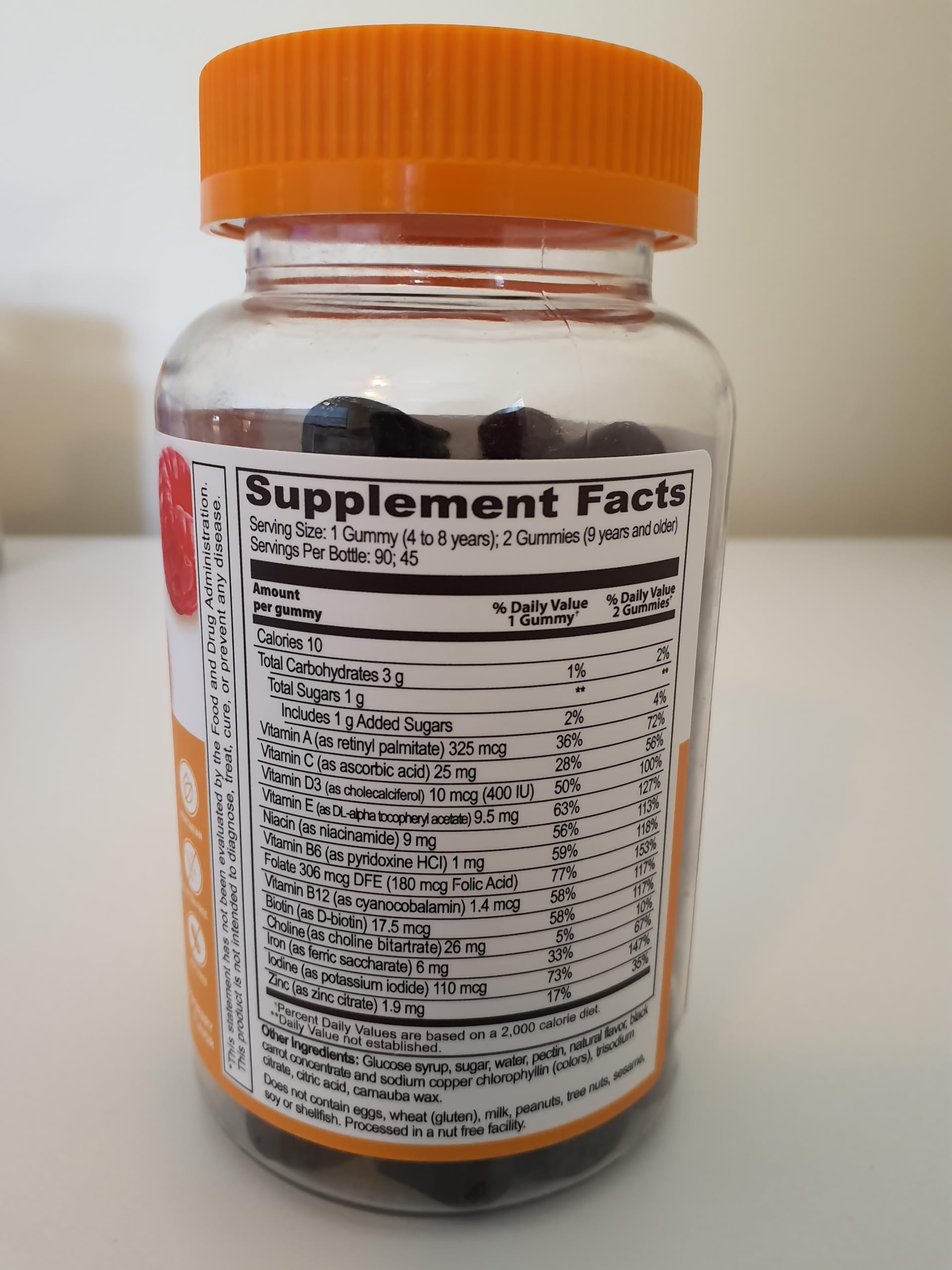 Lifeable Kids Multivitamin with Iron Gummies | Great Tasting Vitamins for Kids | Vegetarian Non-GMO Childrens Multivitamin | 90 Gummies