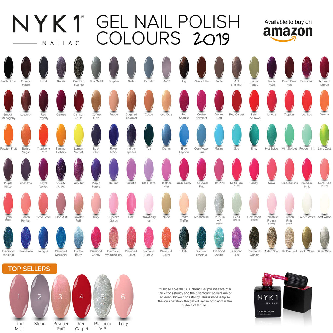 UV LED Gel Base Coat - Nail Polish Professional Base Coat by NYK1 Manicure Pedicure Nailac Both Gel Lamp Curing