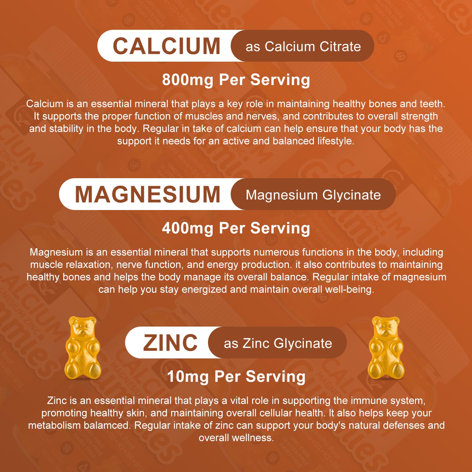 1200mg Calcium Gummies with Vitamin D3,K2,B12 & B6 - Plant Complex Calcium Magnesium Supplement with Glycinate,Potassium,Sea Moss,Ashwagandha Root for Bone & Teeth Strength, Muscle & Immune