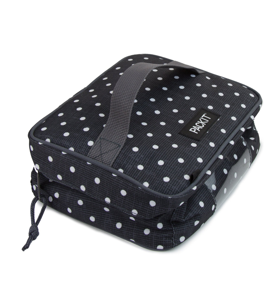 PackIt Freezable Bottle Cooler for Breastmilk and Formula, Polka Dots, Built with EcoFreeze Technology, Collapsible, Reusable, Zip Closure and Top Handle, Fits up to four, 5 oz Bottles