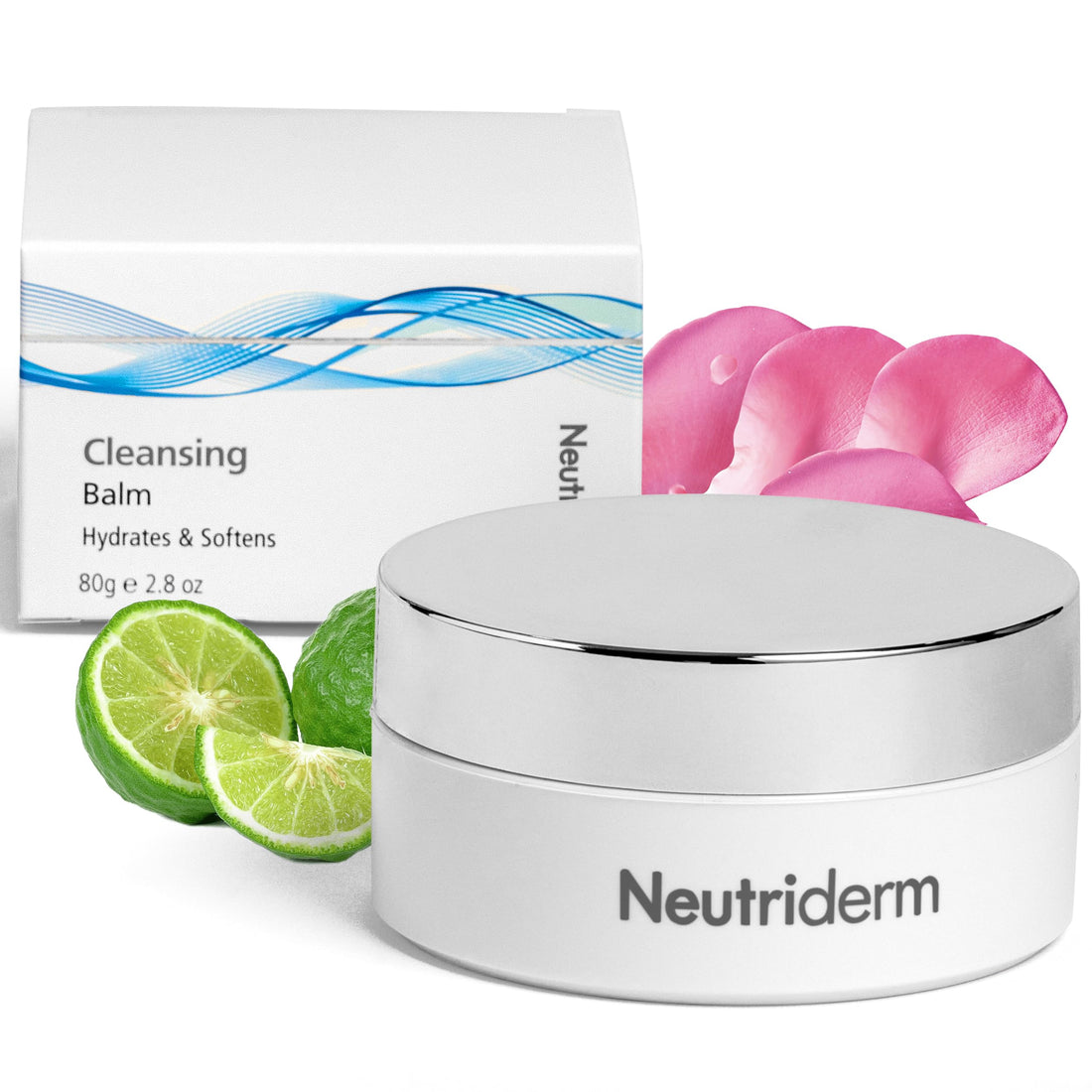 NEUTRIDERM Cleansing Balm – Hydrating Makeup Remover Balm & Oil Based Cleanser with Vitamin E & Ceramides for Soft, Radiant Skin | All Skin Types (80g/2.8oz)