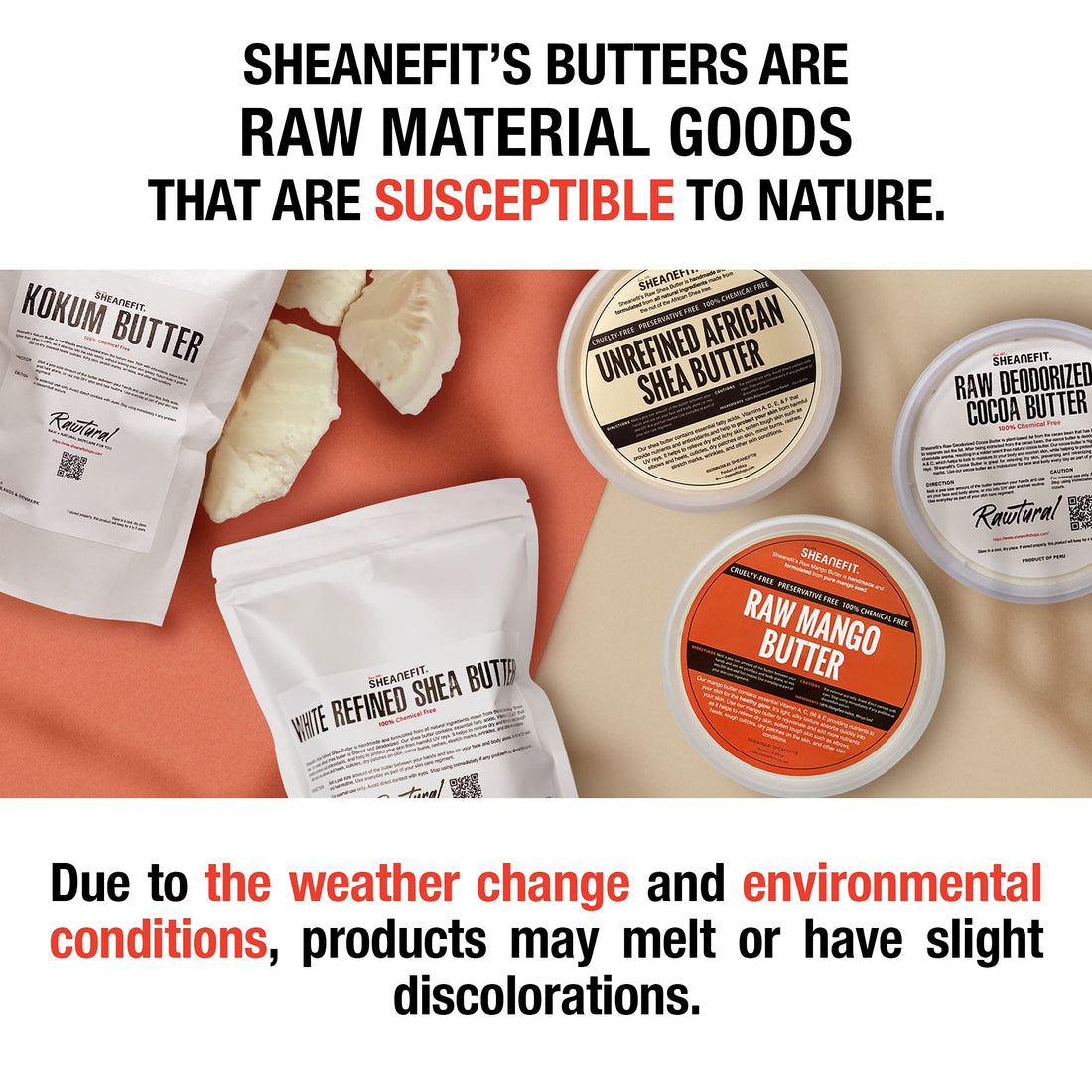 Sheanefit Raw Unrefined African Shea Butter, Natural Body Butter, Soft & Smooth Daily Moisturizer For Face & Body Ivory 8oz (Pack of 1)