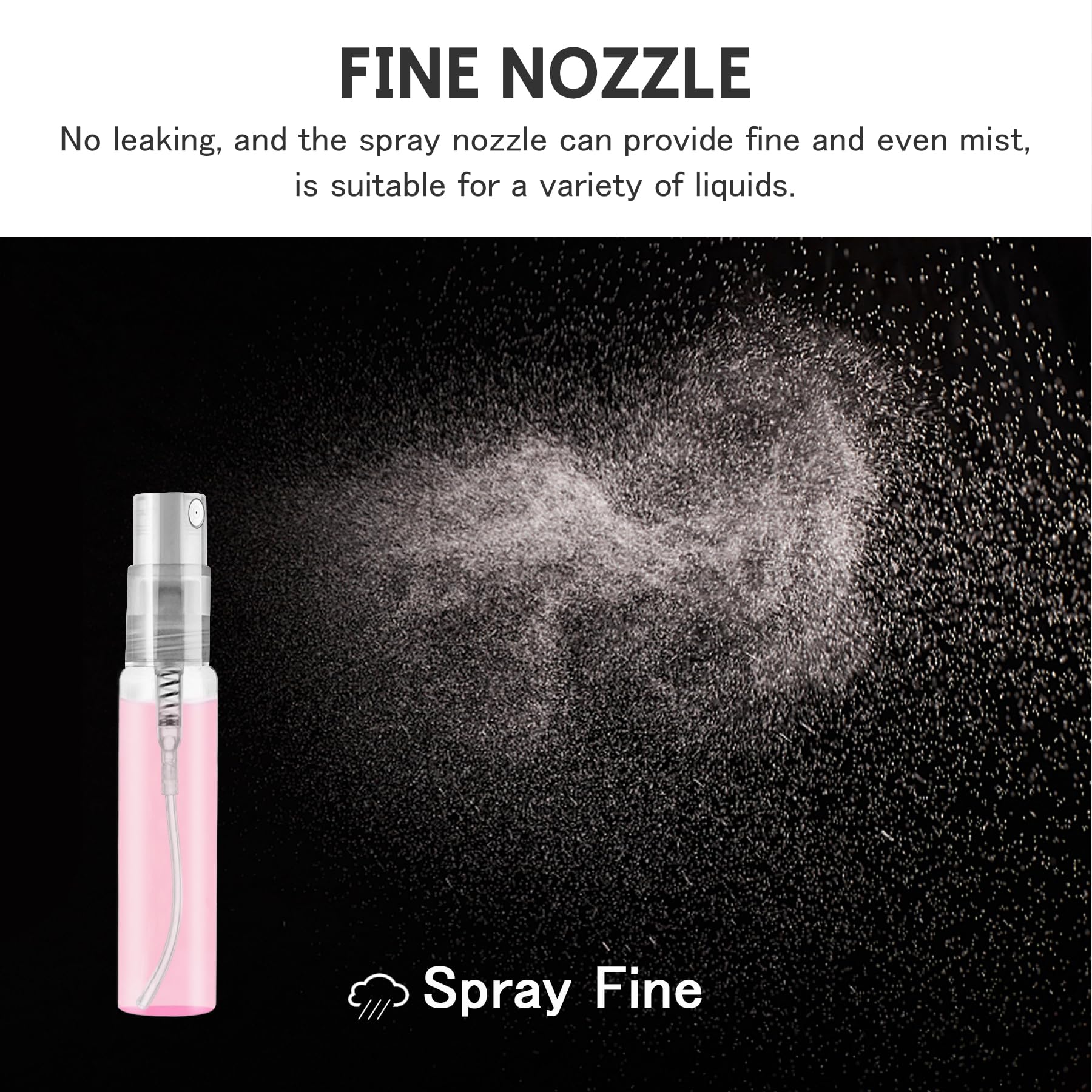 Csdtylh Mini Spray Bottle 105PCS 5ML Clear Glass Perfume Bottles Refillable Fine Mist Spray Bottles Empty Fragrance Sample Spray Containers Cosmetics Atomizer for Cleaning,Travel,Essential Oils