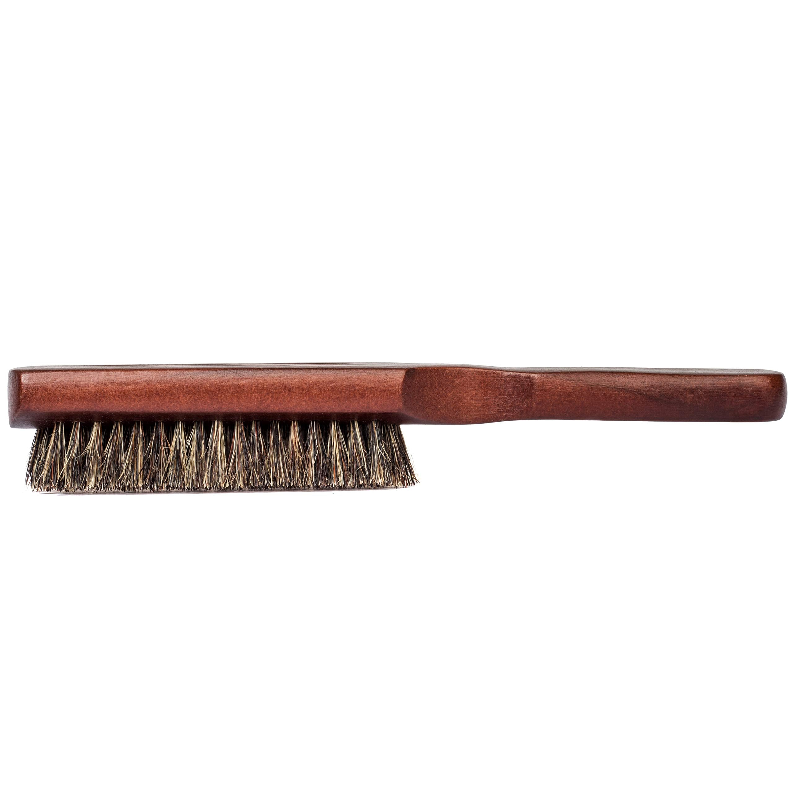 Grannaturals Mens Boar Bristle Hair Brush-Natural Brown Wooden Club Style For Men Styling Beard Hairbrush Fine, Thin Or Thick