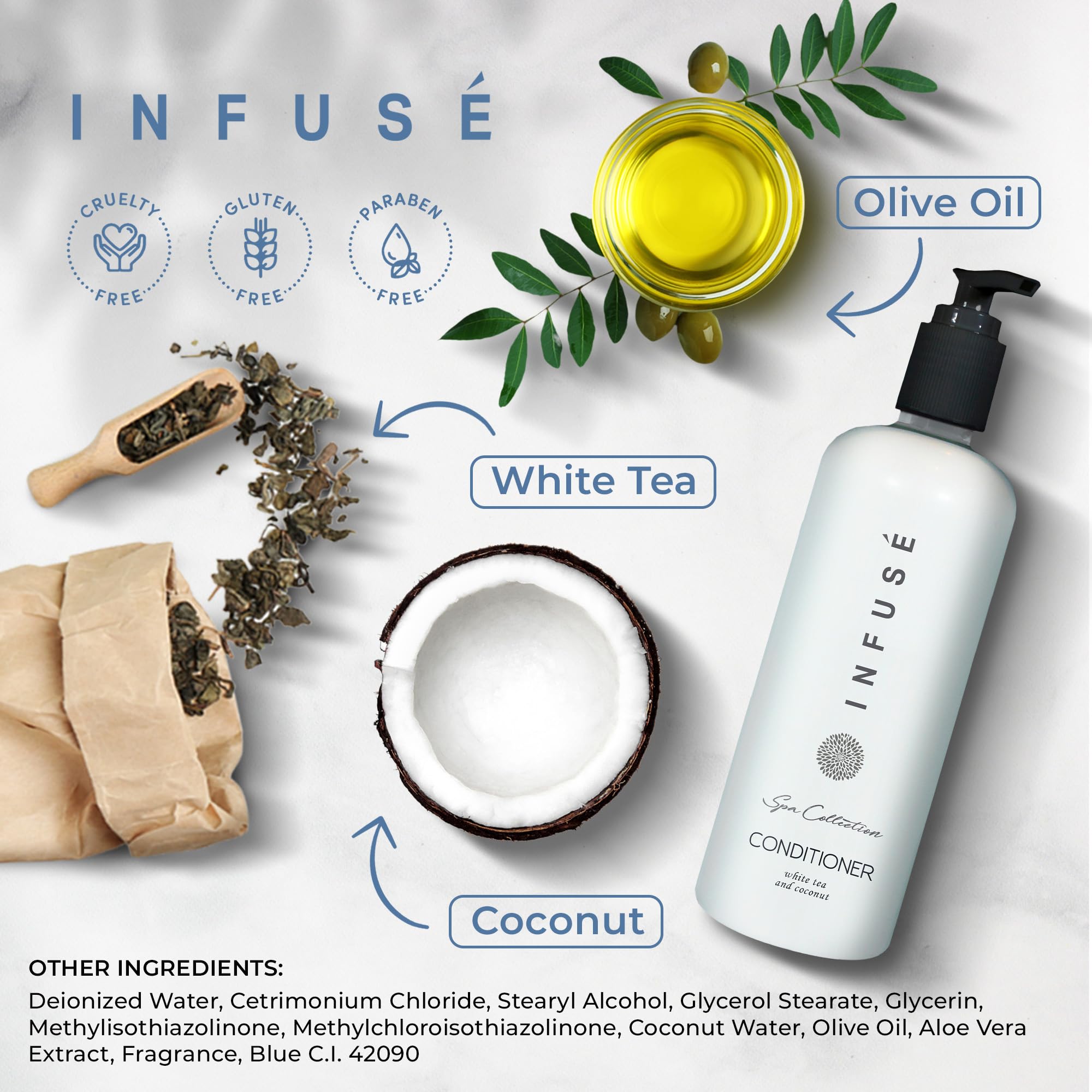 Terra Pure Infuse White Tea and Coconut Conditioner | 400 ml SINGLE