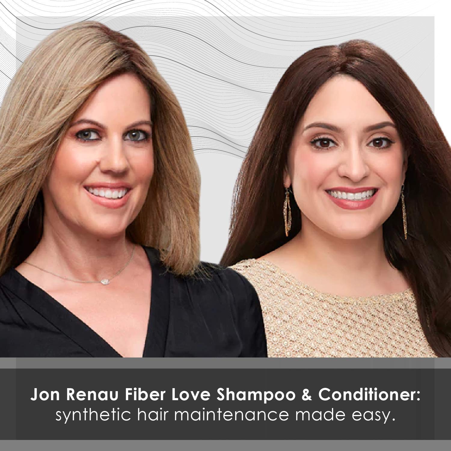 Jon Renau Synthetic Hair Shampoo & Conditioner - Shampoo & Conditioner Set With Wide Tooth Comb