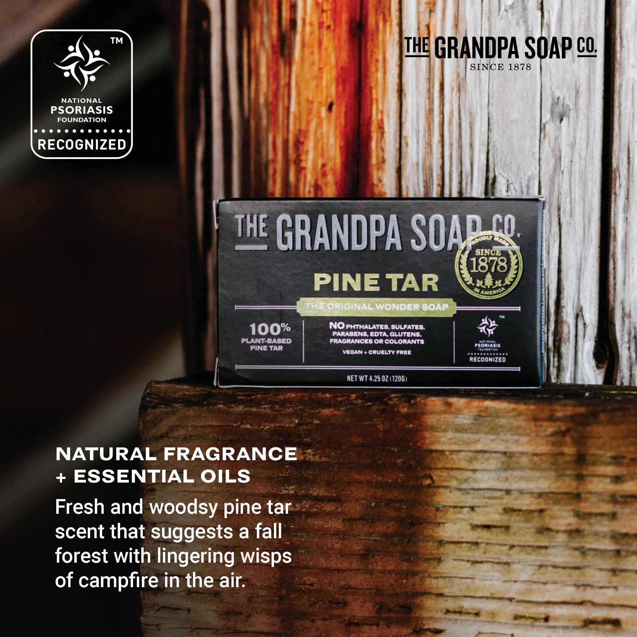 Grandpa's Soap Pine Tar 4.25 oz ( 8-Pack)