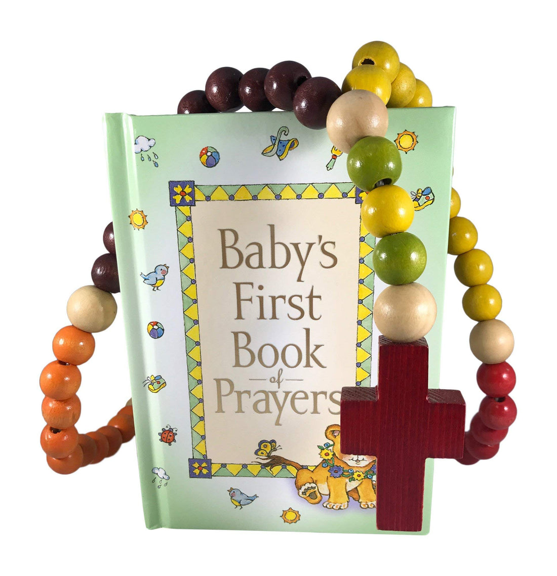 PLESIU Baby Catholic Baptism Gift Set, Includes Baby's First Rosary and Baby's First Book of Prayers, Perfect Baptism, Christening, Shower Gifts