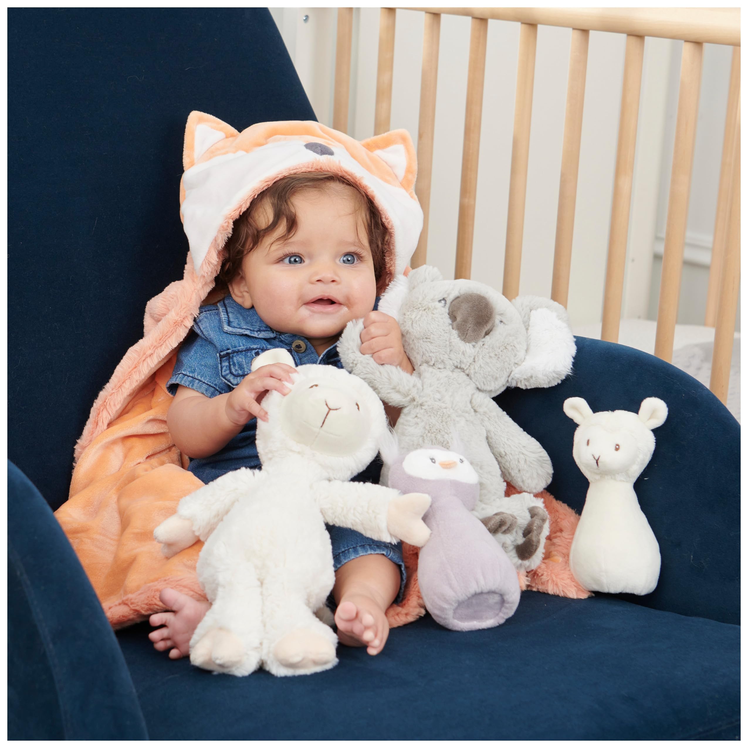 GUND Baby Lilââ‚¬â„¢ Luvs Hooded Blanket, Emory Fox, Ultra Soft Plush Security Blanket for Babies and Newborns