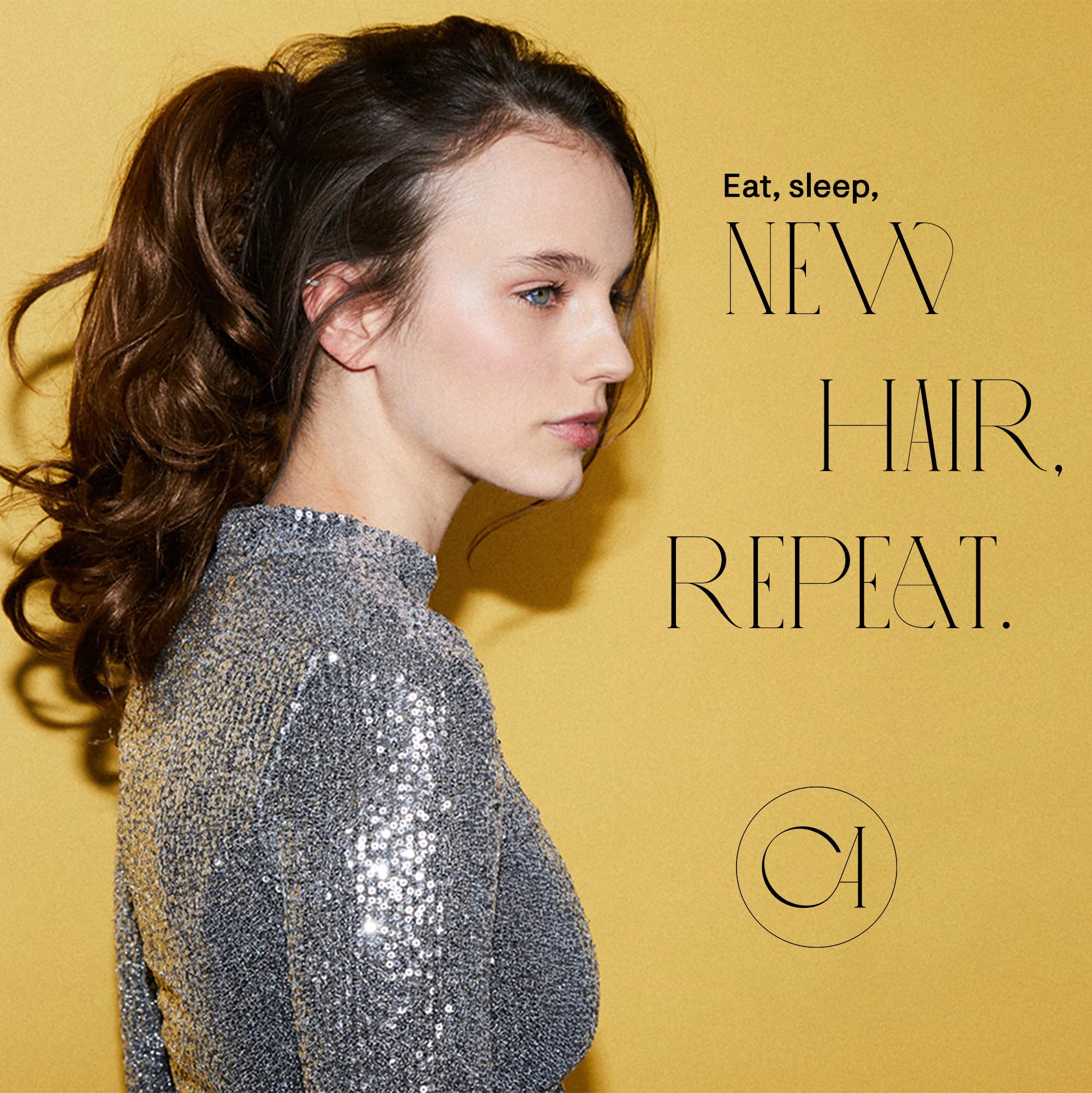 Brown mix # 4H27 H60C : PRETTYSHOP 14 & 110g Hair Piece Ponytail Extension Straight Light Curled Nature Looking Heat-Resisting Different Colors (dark brown mix H60C_4H27)