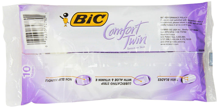 BIC Comfort Twin Blade Shaver, Women, 10-Count (Packs of 6)