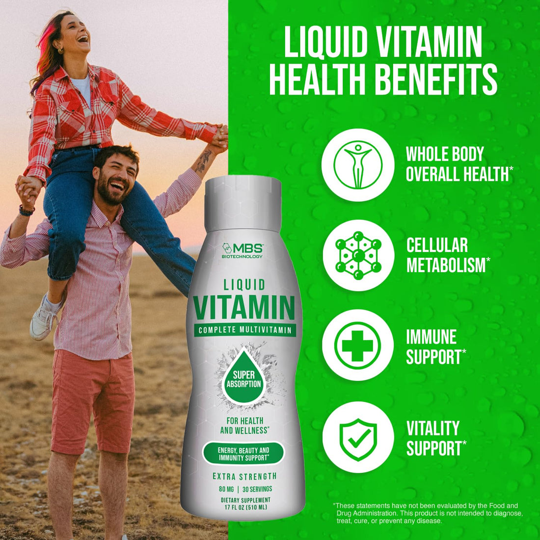 Complete Liquid Multi-Vitamin, Superior Absorption, Easy-to-Drink, Great Taste