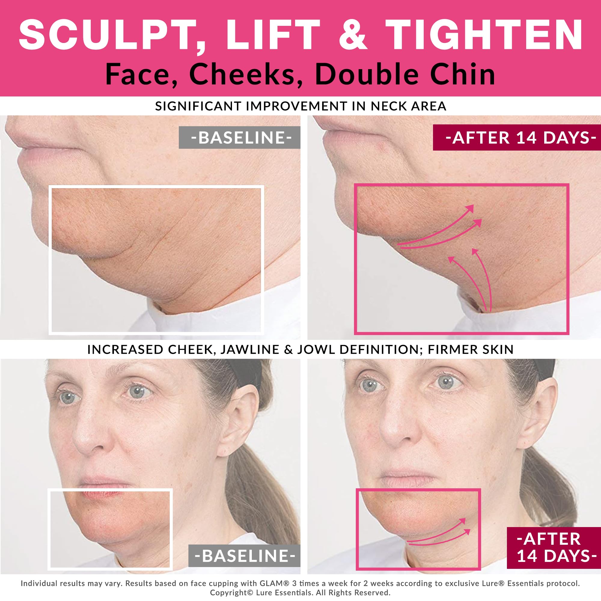 Best Face And Eye Cupping Massage Set Plus Free Brush For Face, Eye, Neck And Decollete New Original Anti Slip Design Professional Grade Anti Aging, Use With Oil Or Cream