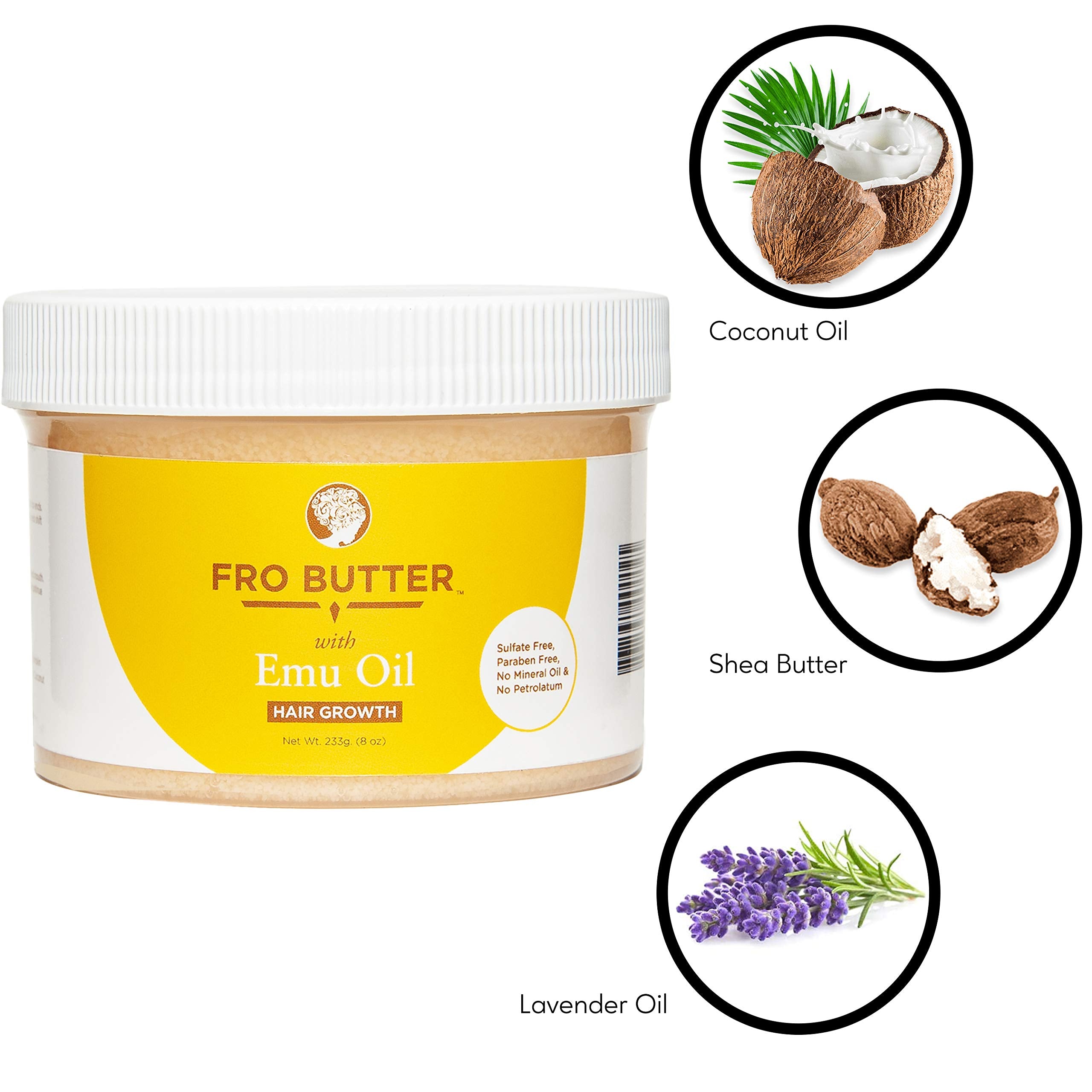 Fro Butter with Emu Oil-All Natural and Organic Hair Butter by Fro Butter