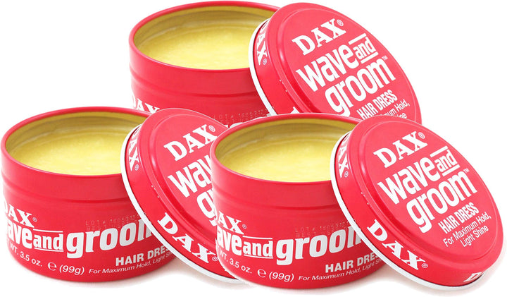 Dax Wax Red Wave & Groom, 3 (Triple) Pack