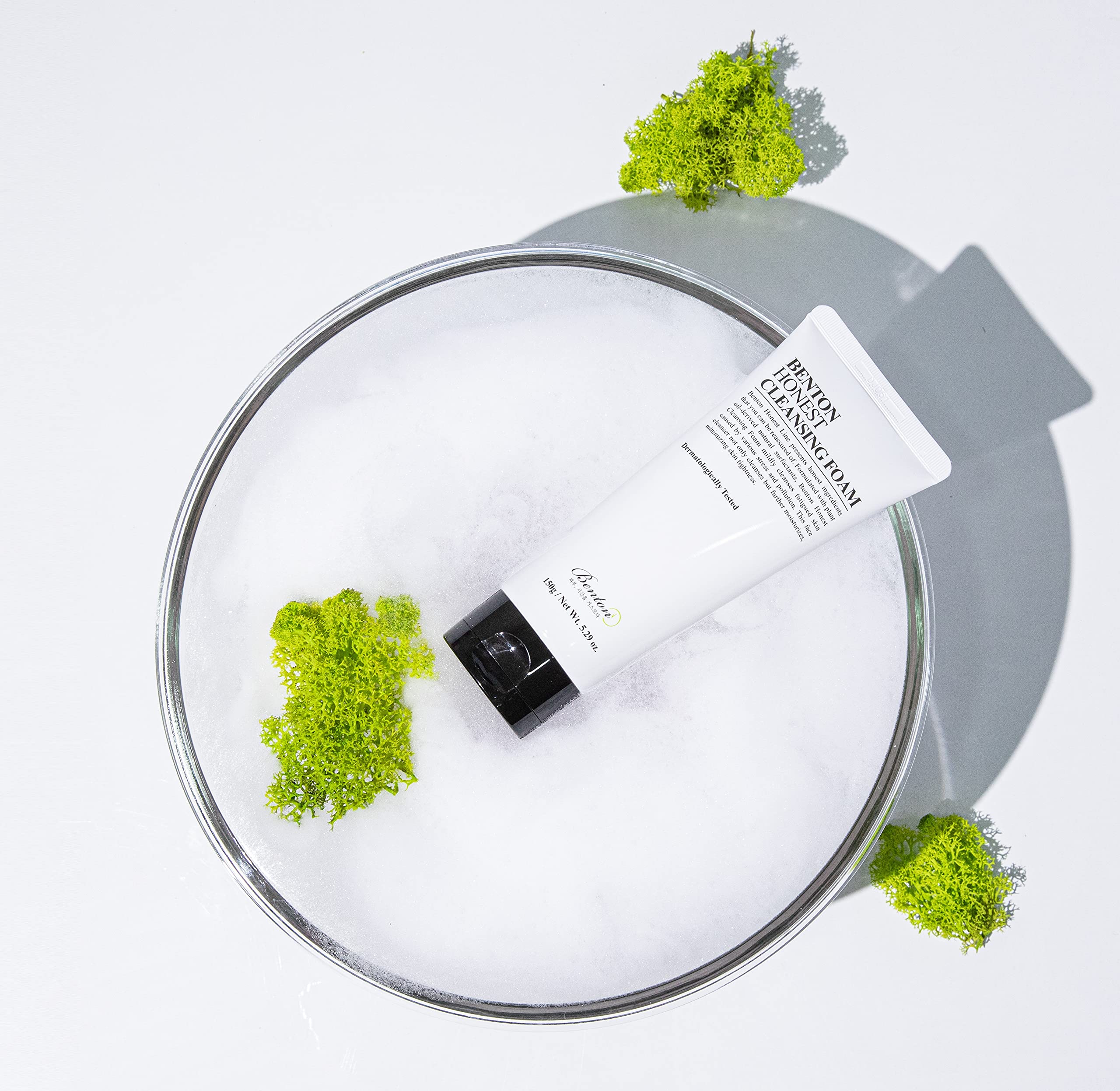 Benton Honest Cleansing Foam, 150g, Moisturizing, Soothing, Sensitive Skin, Dehydrated skin, Dermatologically Tested, Camelia Japonica Seed Oil, Palm oil derived surfactant