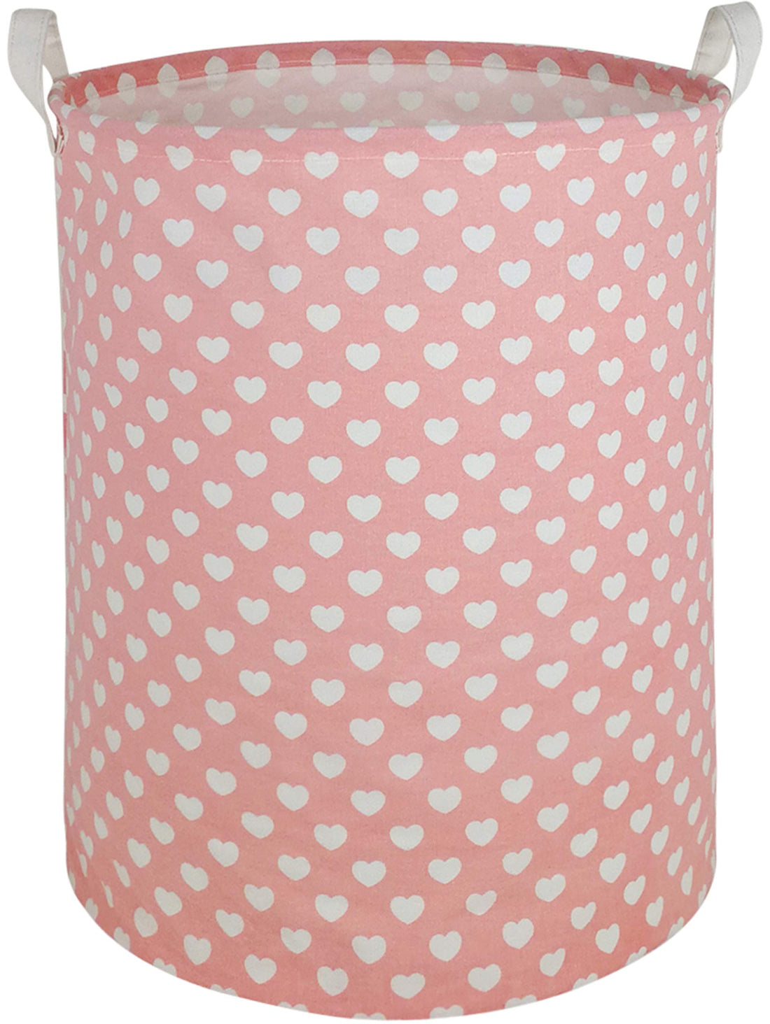 MAIZMZ Pink Laundry Basket Kids Hamper Storage Bins Girls Nursery Hamper Waterproof Organizer Toy Box Large Canvas Collapsible Chest for for Bedroom,Clothes Organizer Basket,Toys Bin,Room Decor