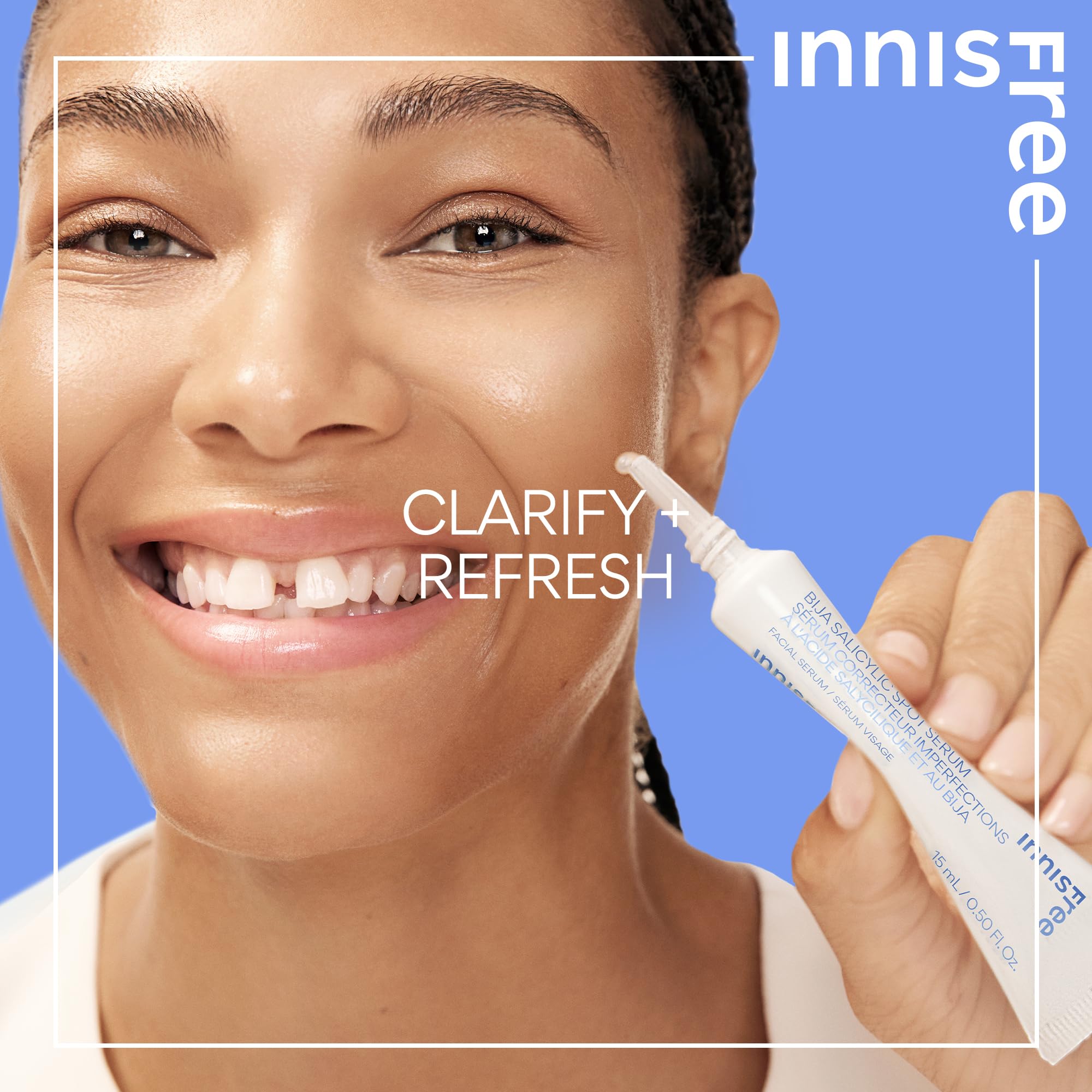 innisfree Bija Salicylic Spot Serum with Salicylic Acid and Castor Seed Oil, Korean Skincare Spot Serum for Smooth Skin (Packaging May Vary)