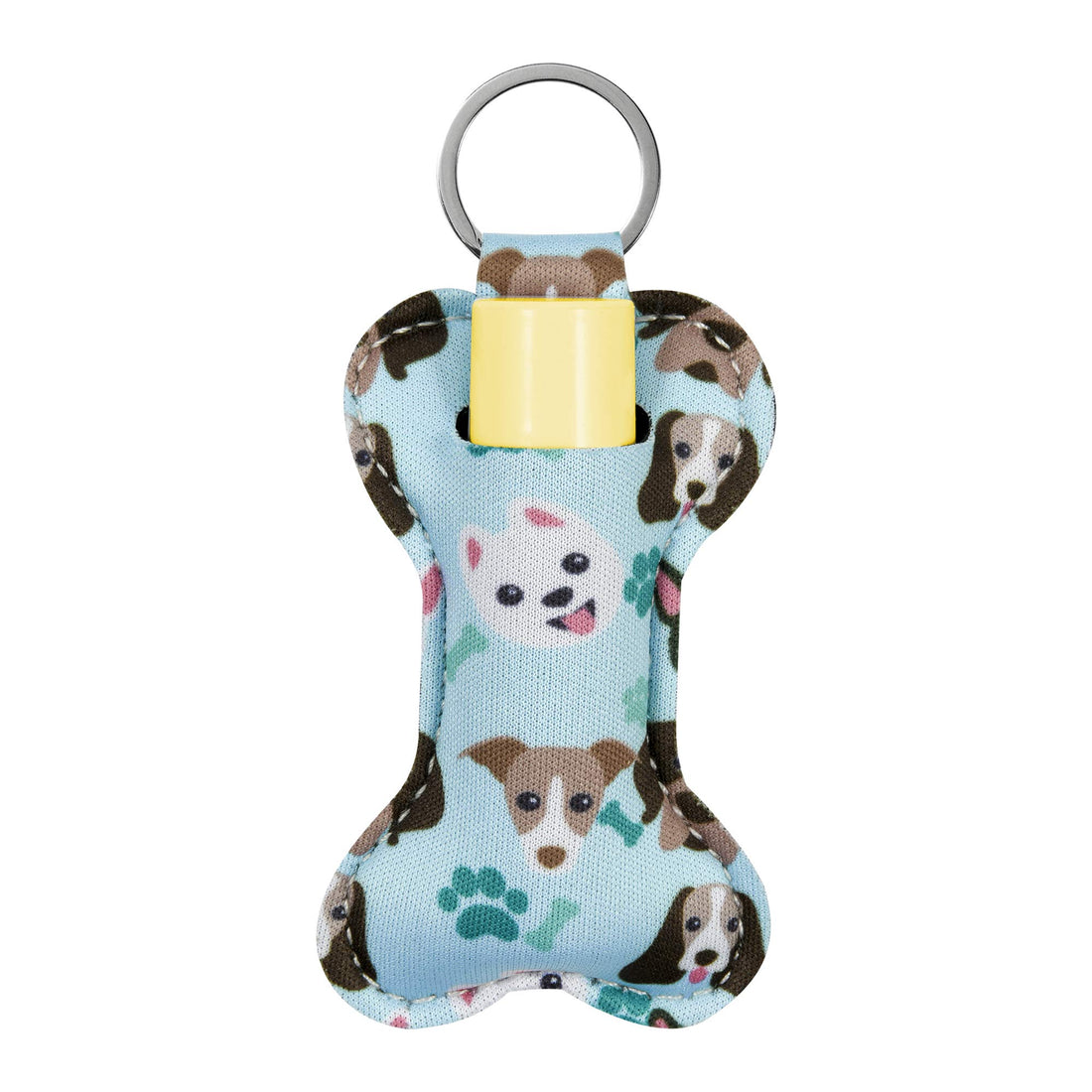 Beautyflier 5 Pack Neoprene Chapstick Keychain Holder Lipstick Pouch Lip Balm Holder Travel Accessories (Dog Pattern) : Dog Pattern