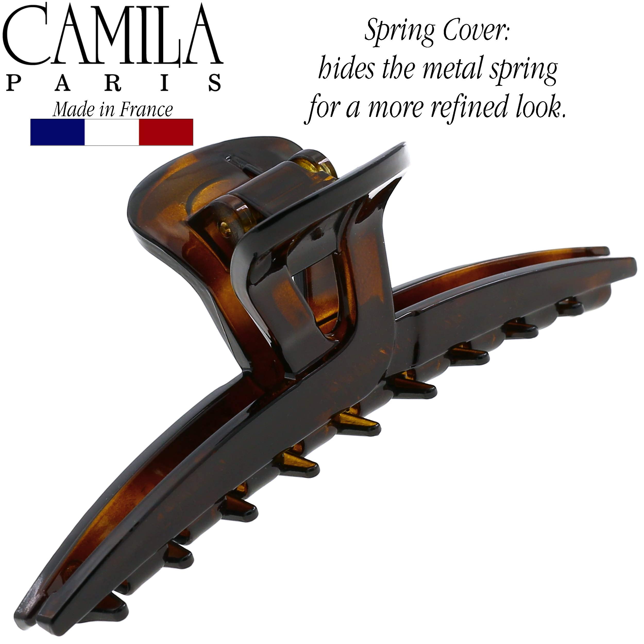 Camila Paris - CP2371, CLIP Medium NARROW, DOUBLE TEEHT, Tortoise