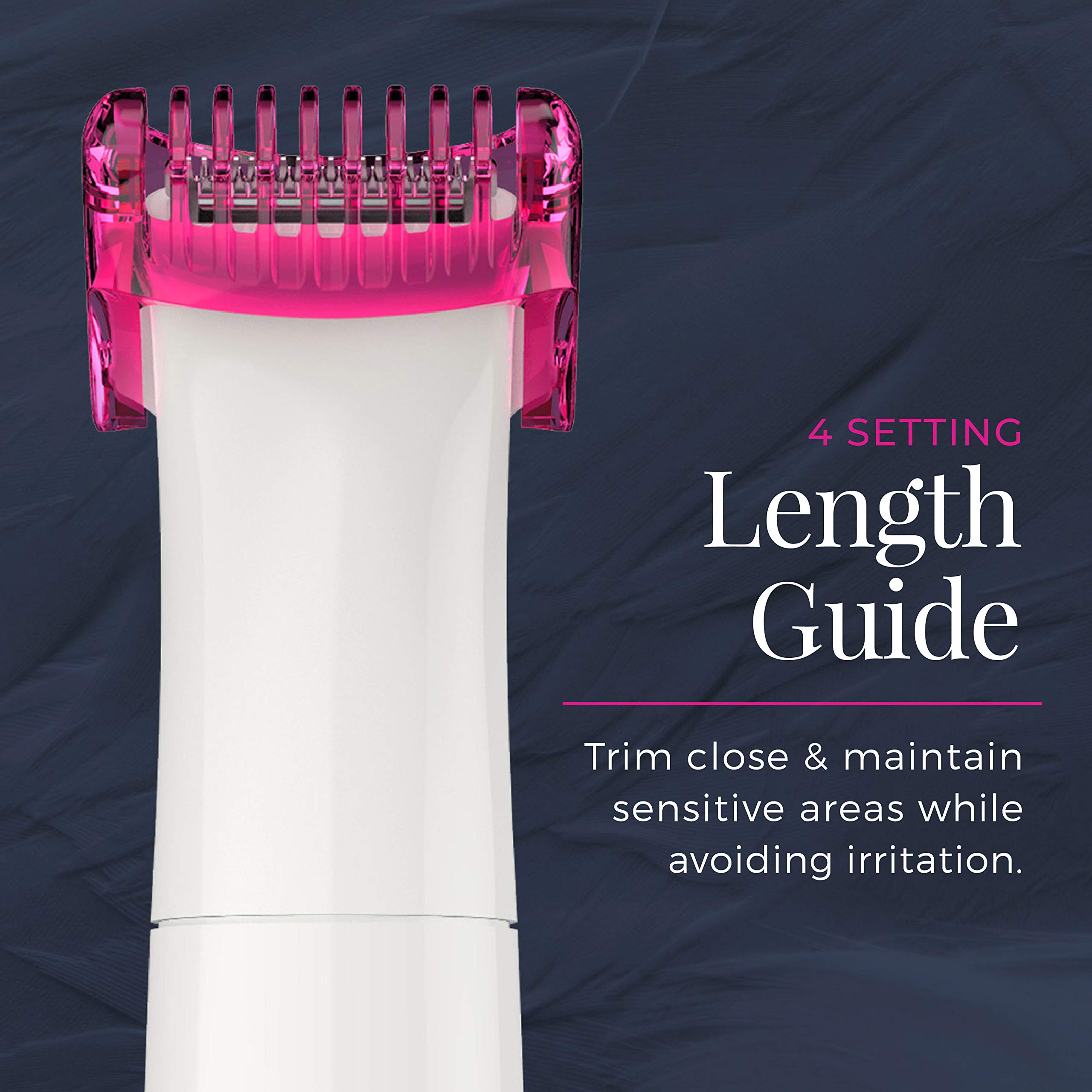 Remington Smooth & Silky Body & Bikini Kit, Cordless bikini trimmer and shaver for women, Waterproof for grooming in the shower, White/Pink