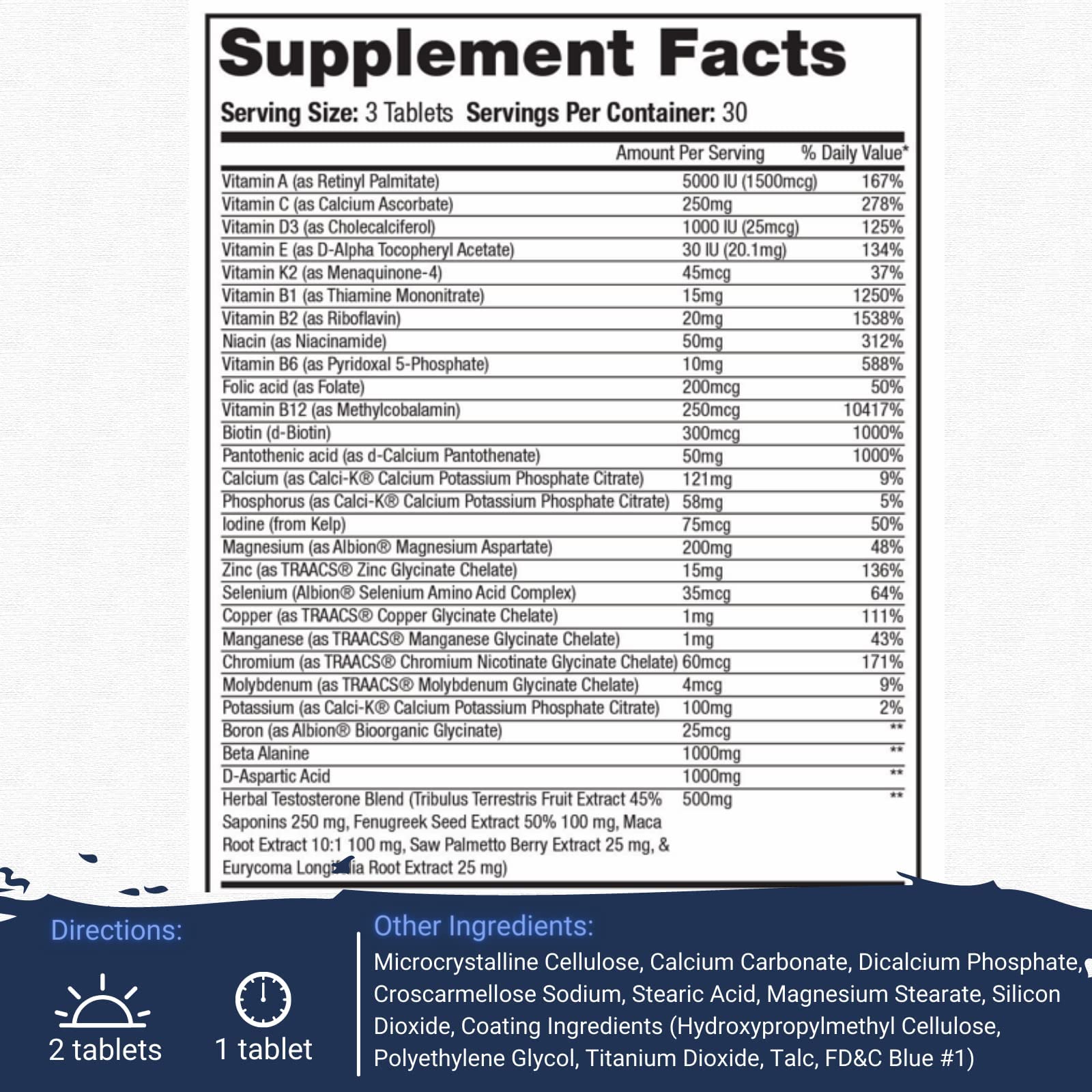 Gaspari Nutrition Anavite XT: Multivitamin and Mineral Complex for Men, Enhanced Muscle Growth and Recovery, Testosterone Support, 90 Tablets