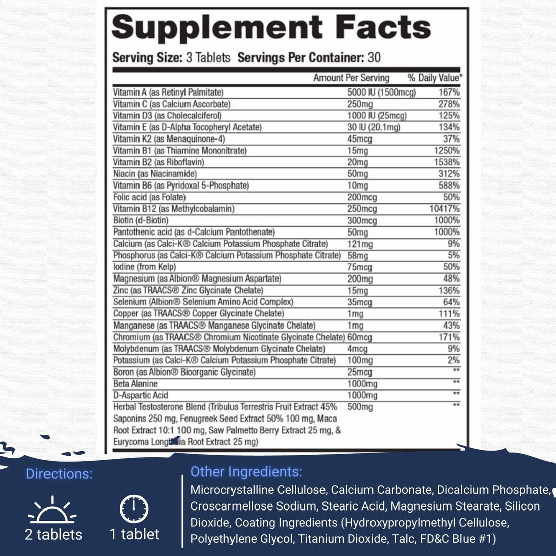 Gaspari Nutrition Anavite XT: Multivitamin and Mineral Complex for Men, Enhanced Muscle Growth and Recovery, Testosterone Support, 90 Tablets