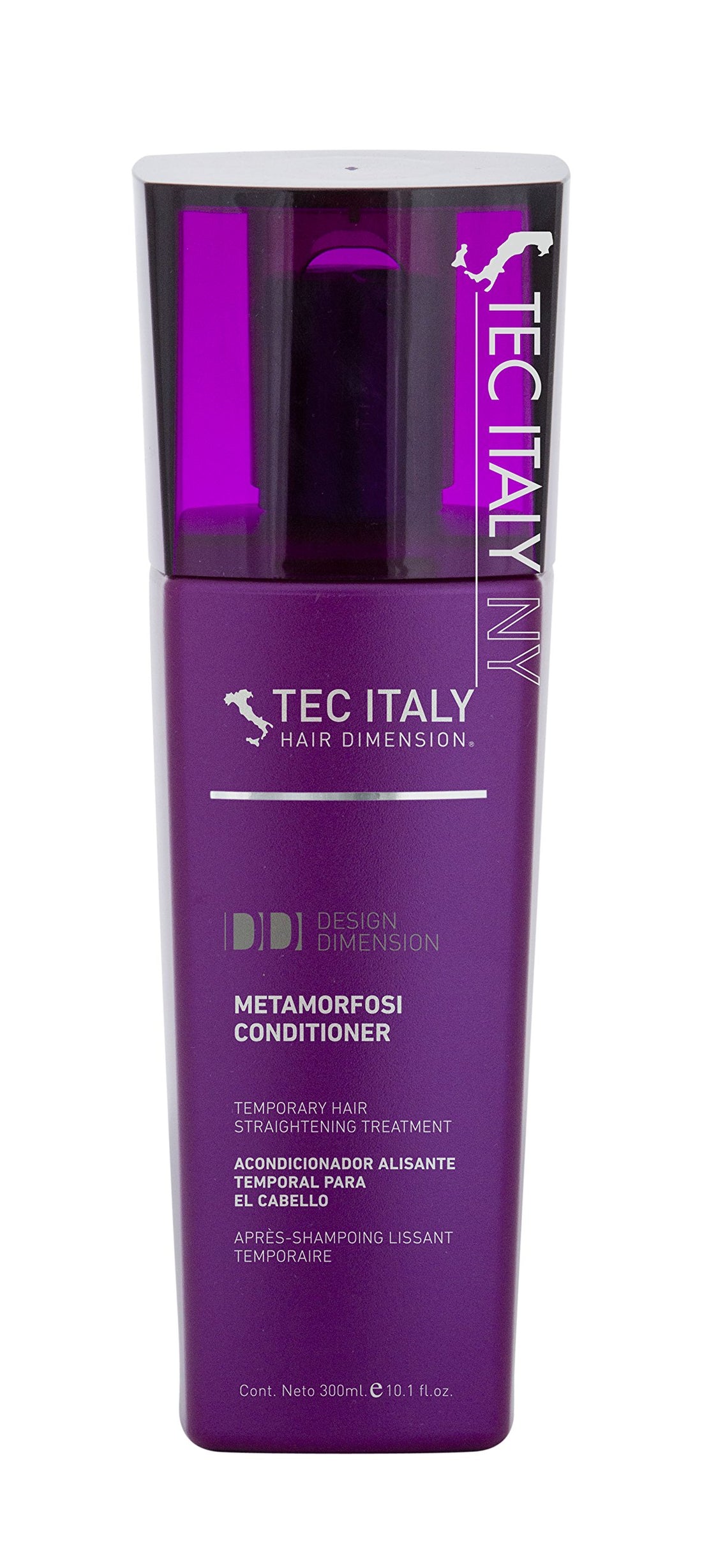 Tec Italy Straightening Pack: Metamorfosi Shampoo, Conditioner, Leave in Treatment - 30.3 Fl Oz, Paraben Free, For Curly Hair, Citrus Scent - Set of 4 by Tec Italy