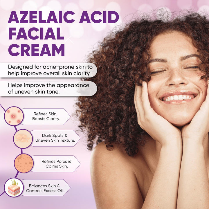AOBBIY Azelaic Acid Acne Cream: Azelaic Acid For Face - Premium Azelaic Acid Cream - Face Skin and Beauty Care - Azelaic Acid Facial Cream, 1 Oz