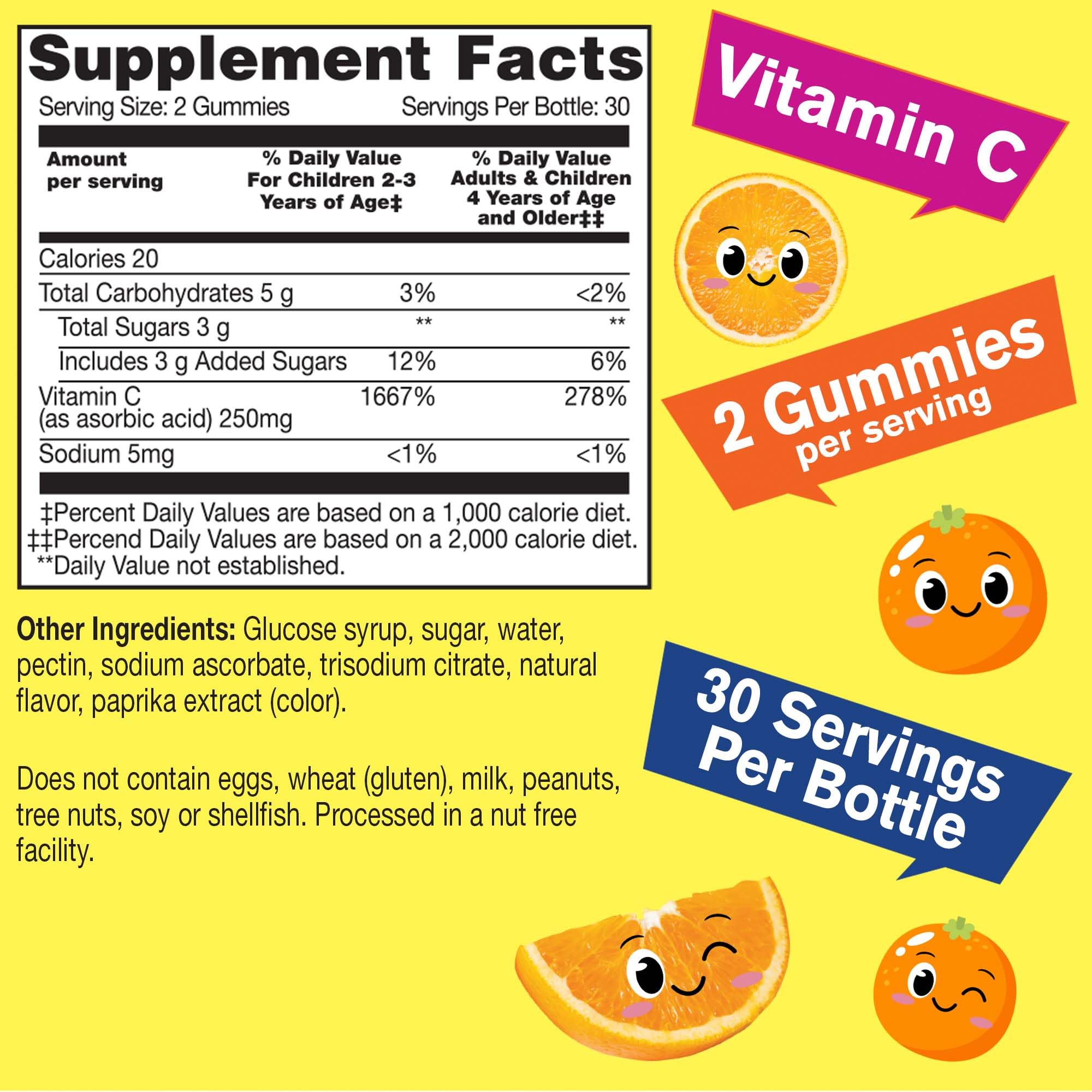 WellYeah Kids Vitamin C Gummies (250mg) - 60 Gummies