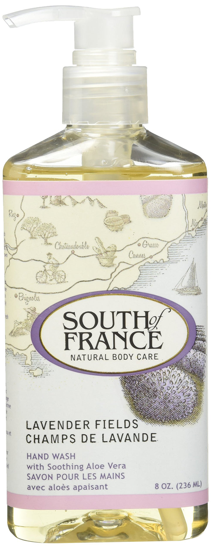 SOUTH OF FRANCE Lavender fields hand wash 8 Ounce, 0.02 Pound