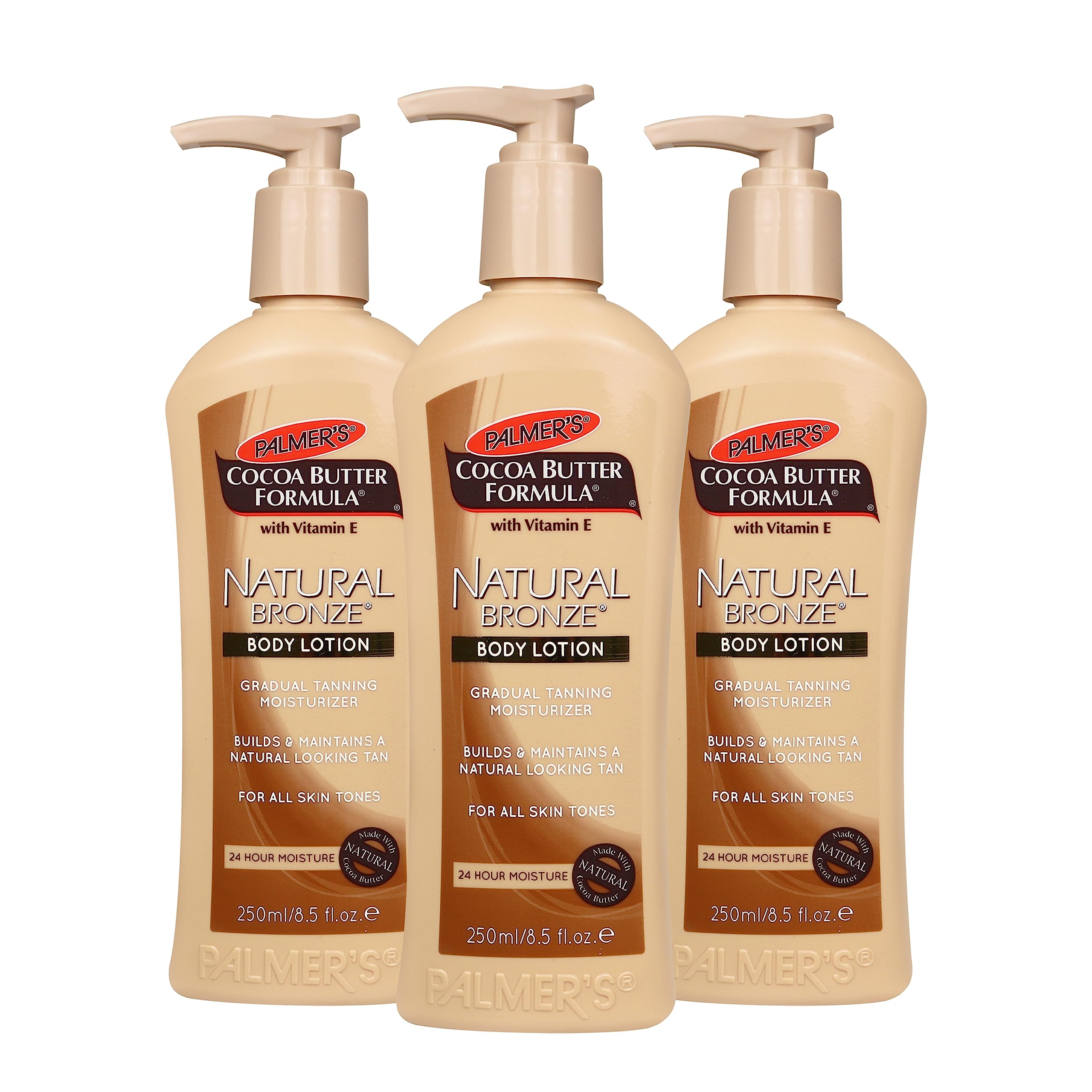 Palmer's Cocoa Butter Formula with Vitamin E, Natural Bronze Body Lotion, 8.5-Ounce Bottles (Pack of 3)