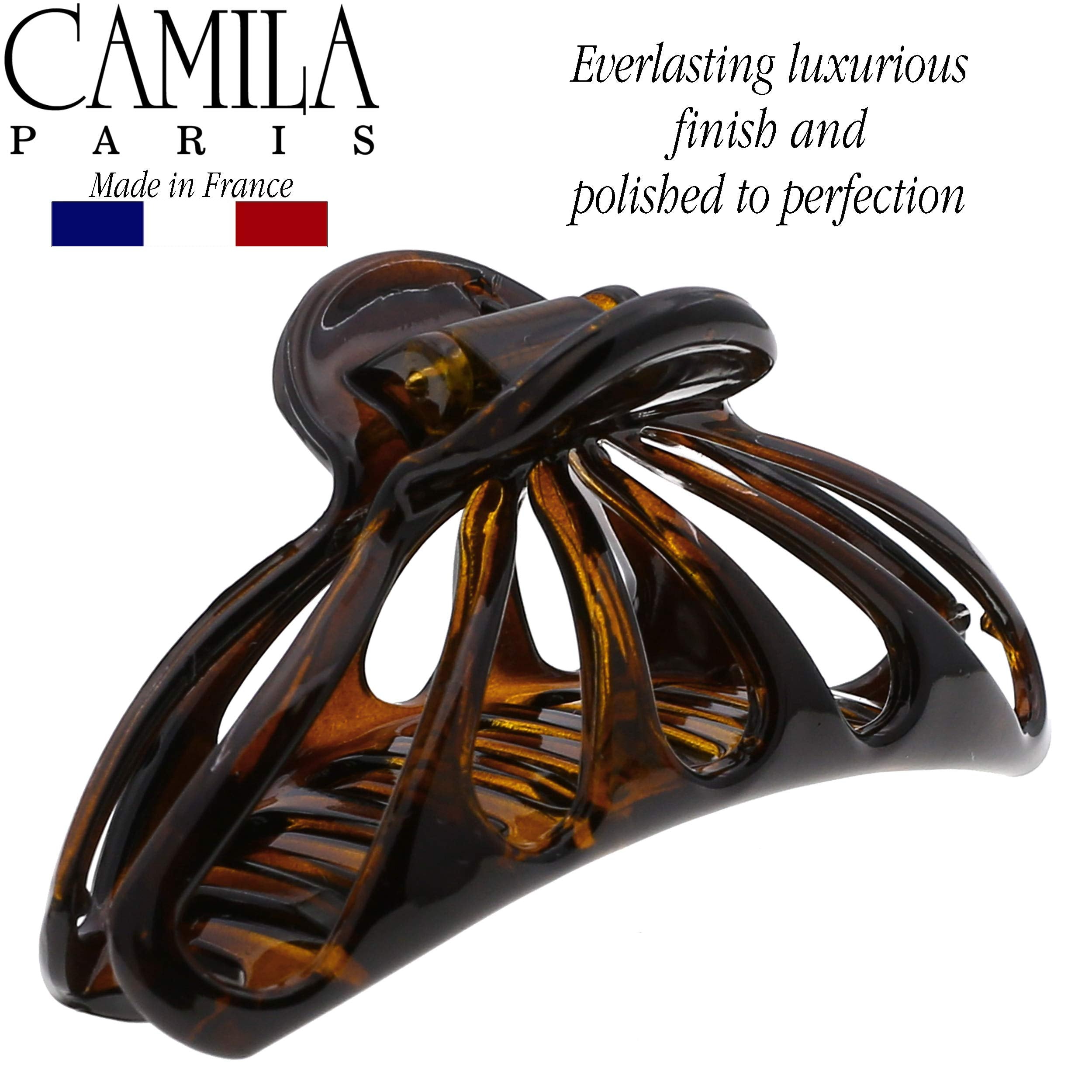 Camila Paris NV110 3 In. Spring Cover Hair Clips Tortoise Shell - Pack of 4